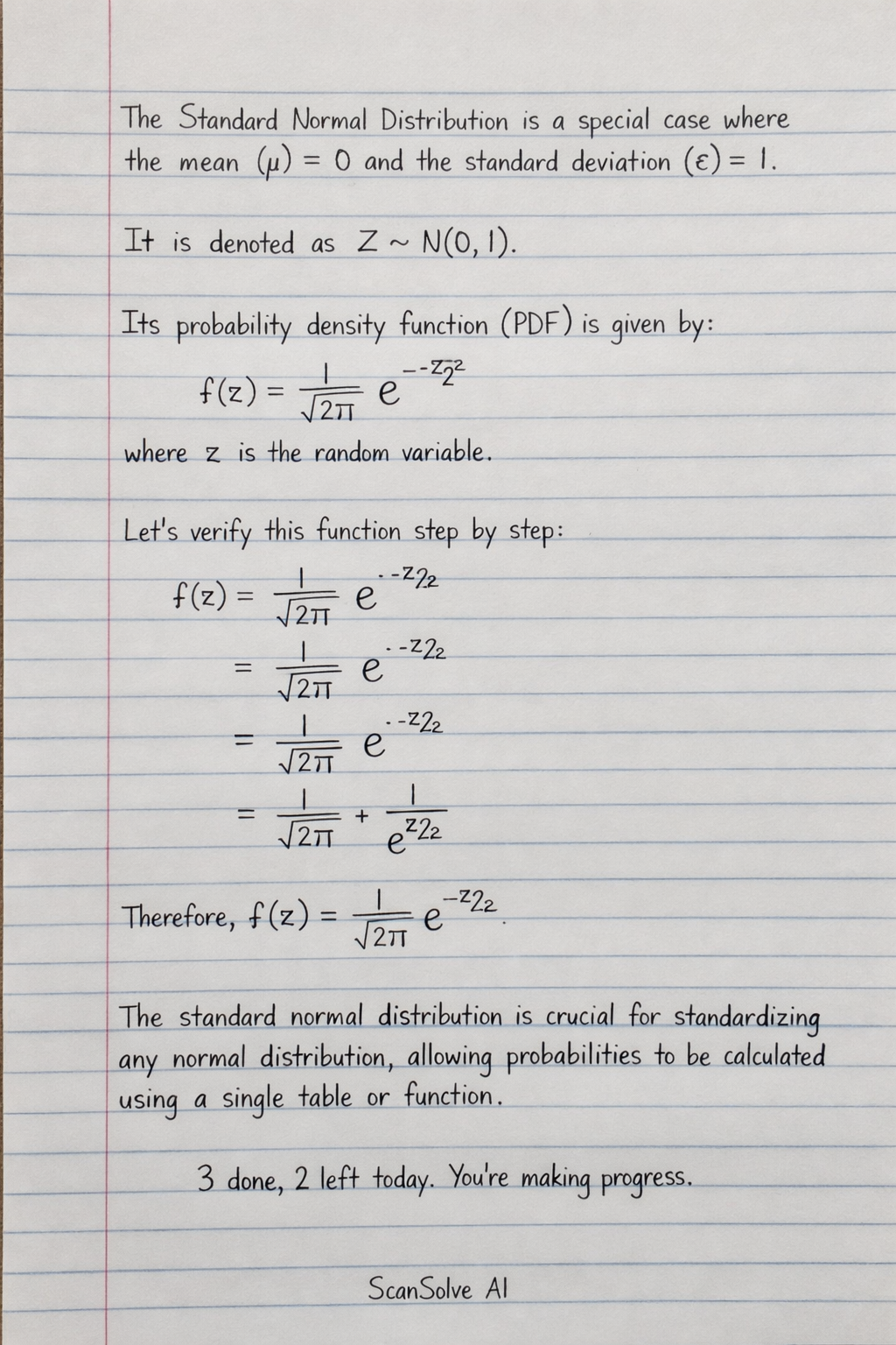 Handwritten step-by-step solution preview