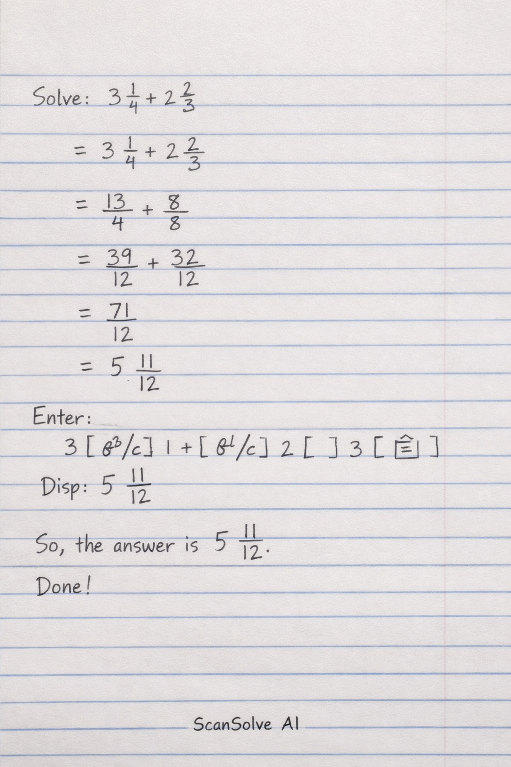 Handwritten step-by-step solution preview