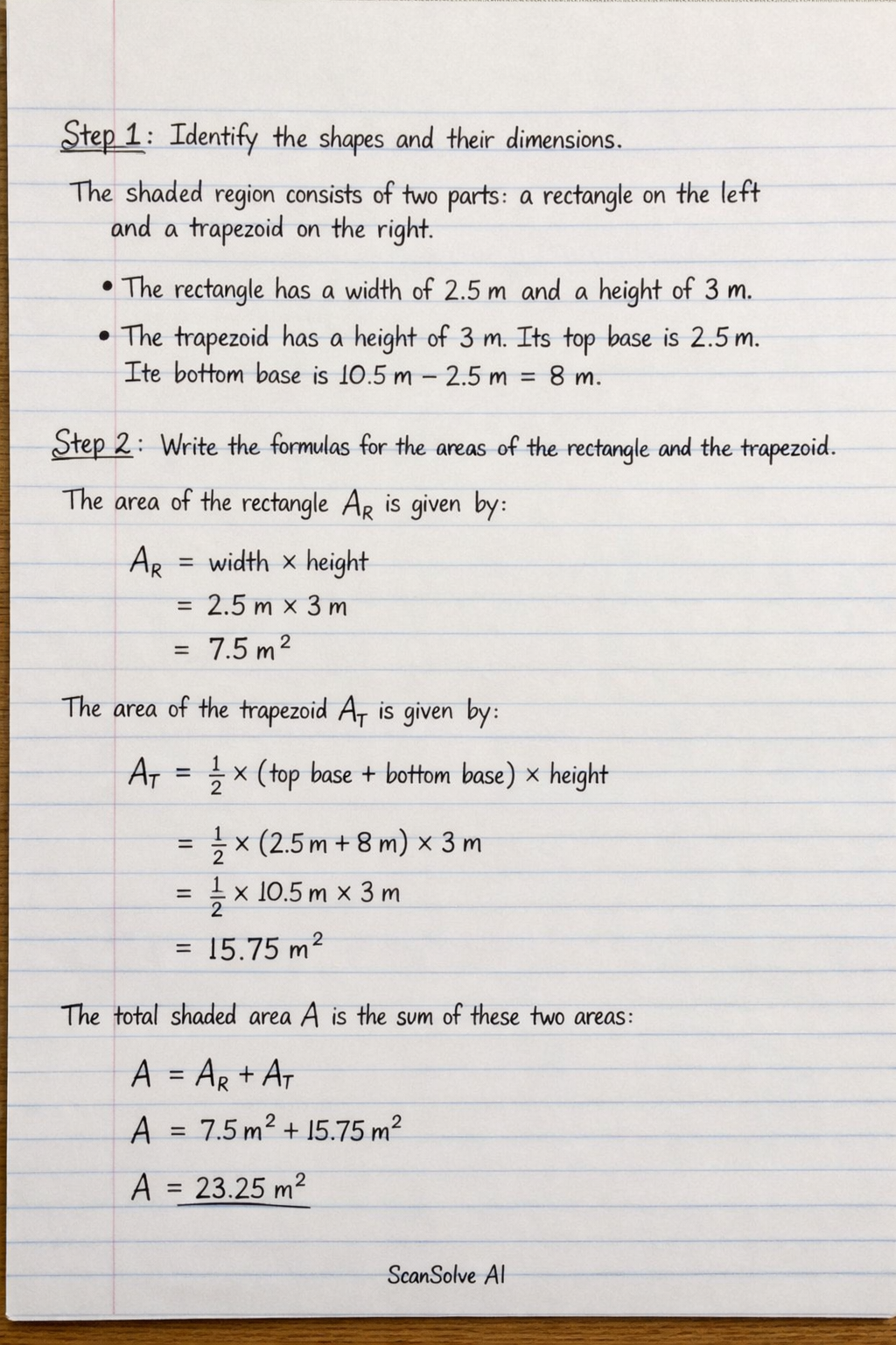 Handwritten step-by-step solution preview