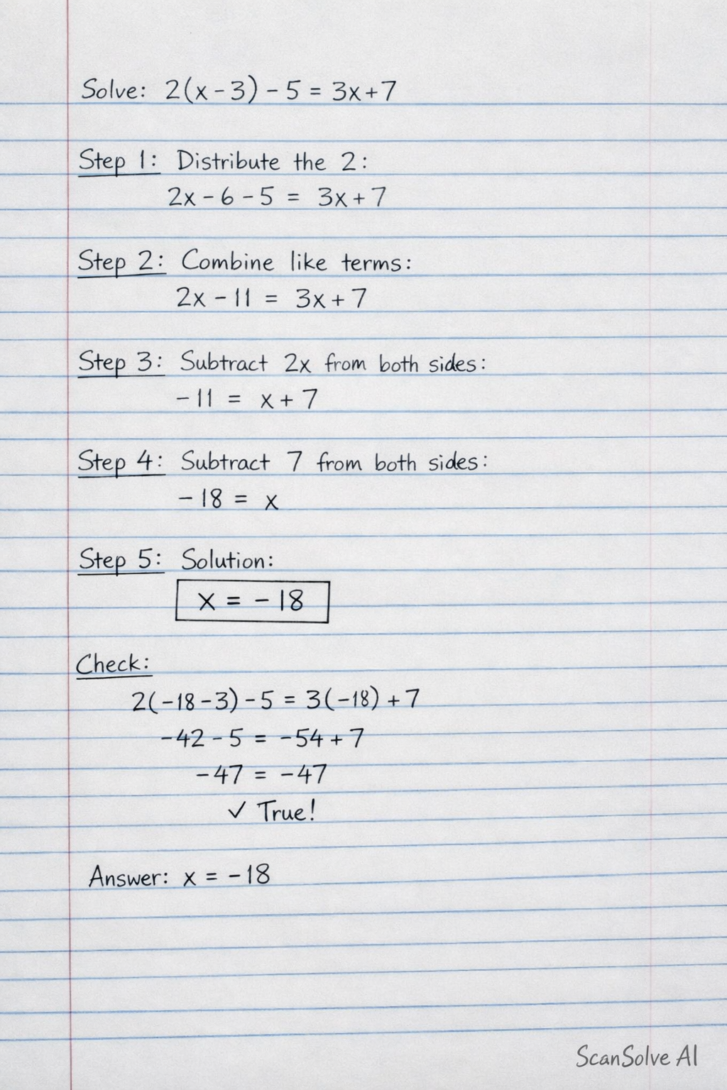 Handwritten step-by-step solution preview