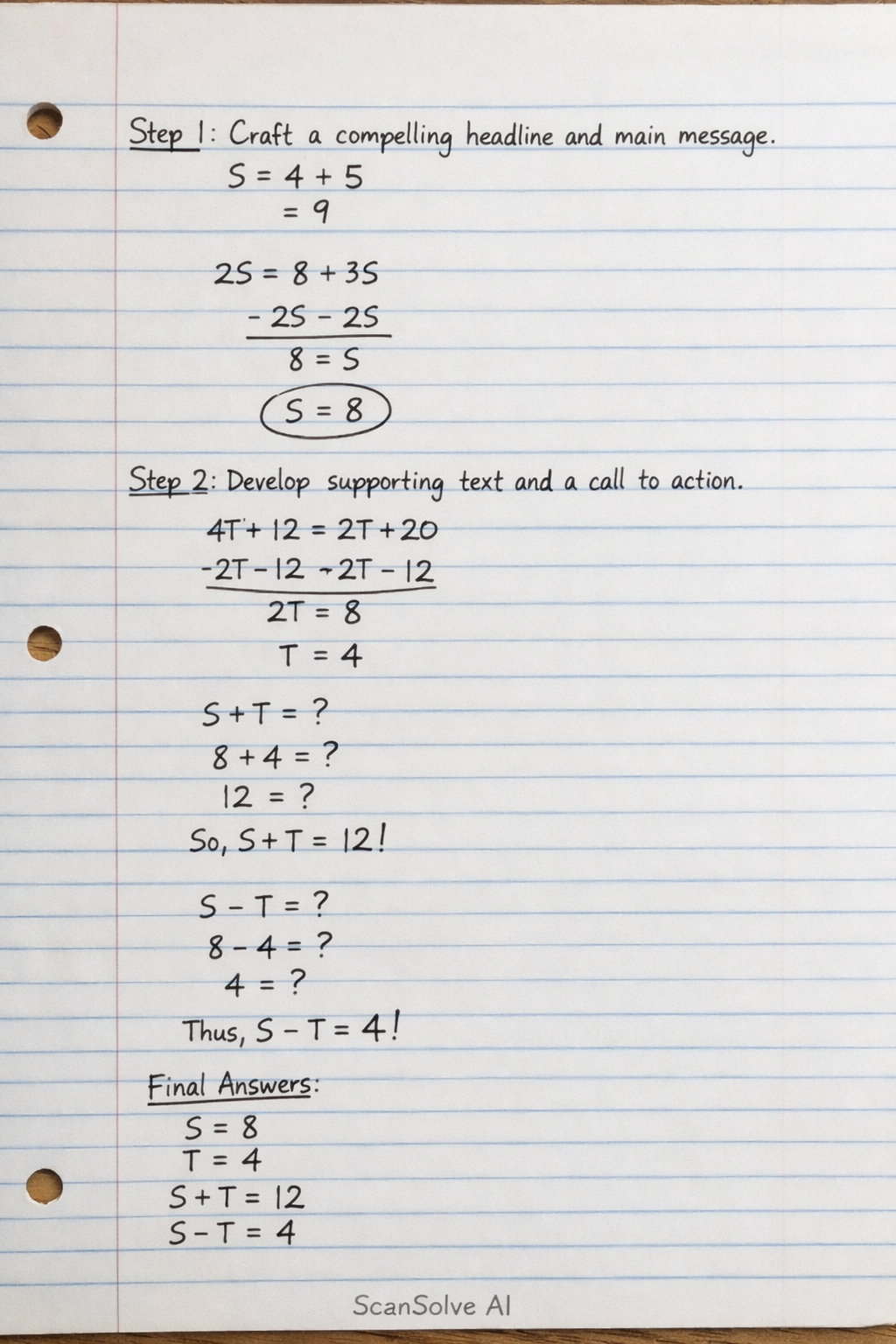 Handwritten step-by-step solution preview