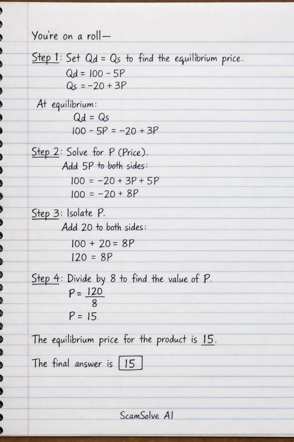 Handwritten step-by-step solution preview