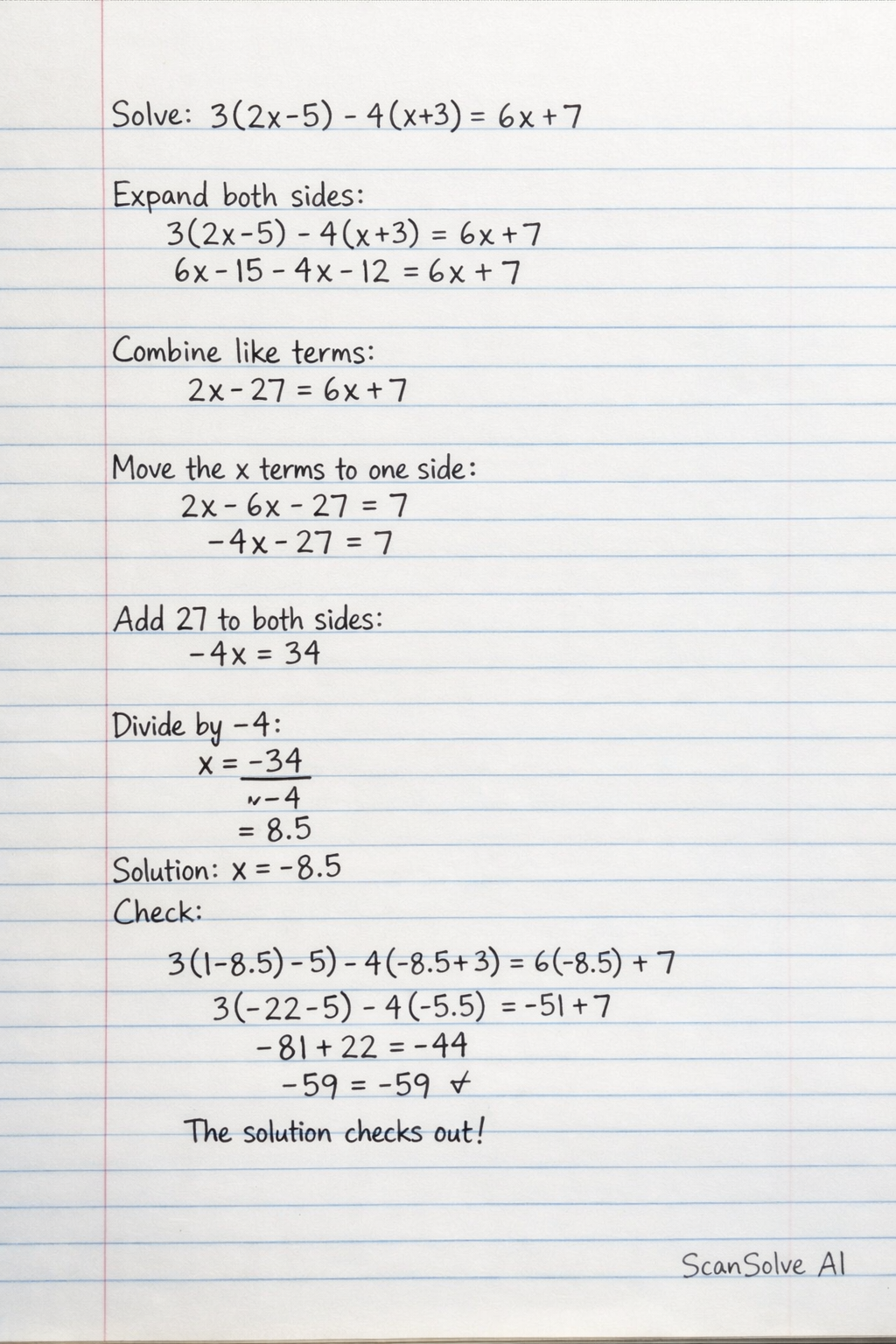 Handwritten step-by-step solution preview