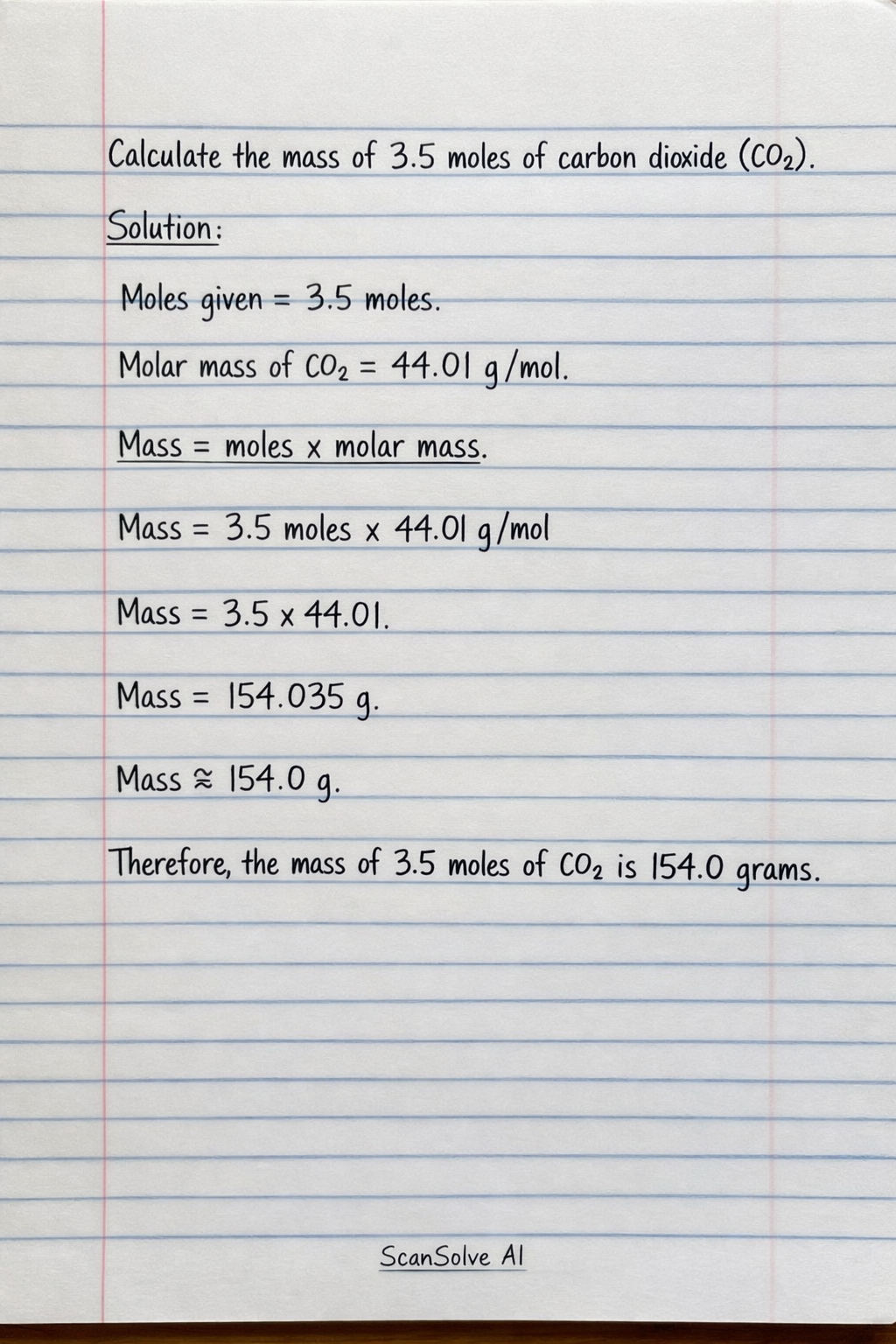 Handwritten step-by-step solution preview