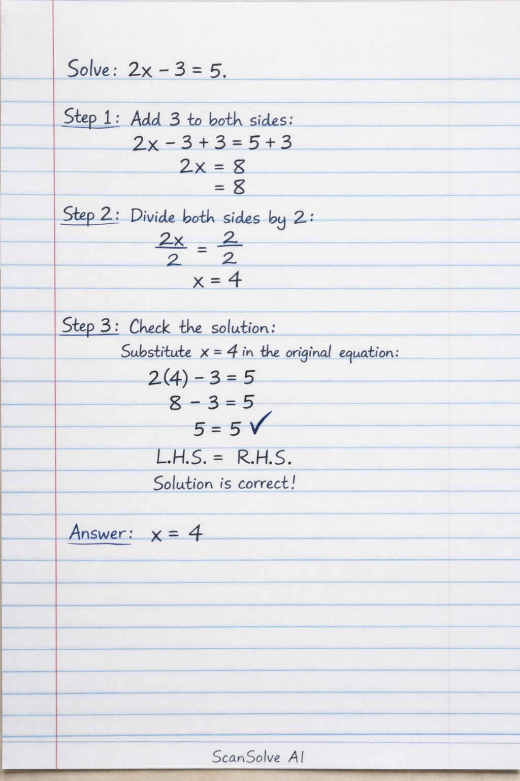 Handwritten step-by-step solution preview