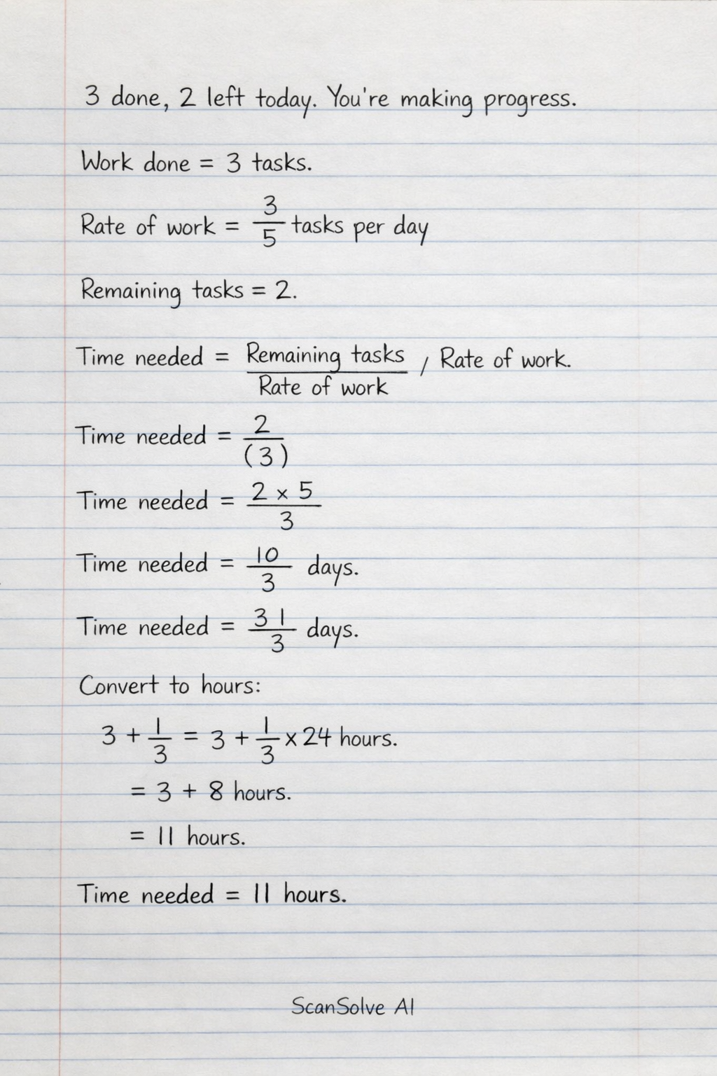 Handwritten step-by-step solution preview