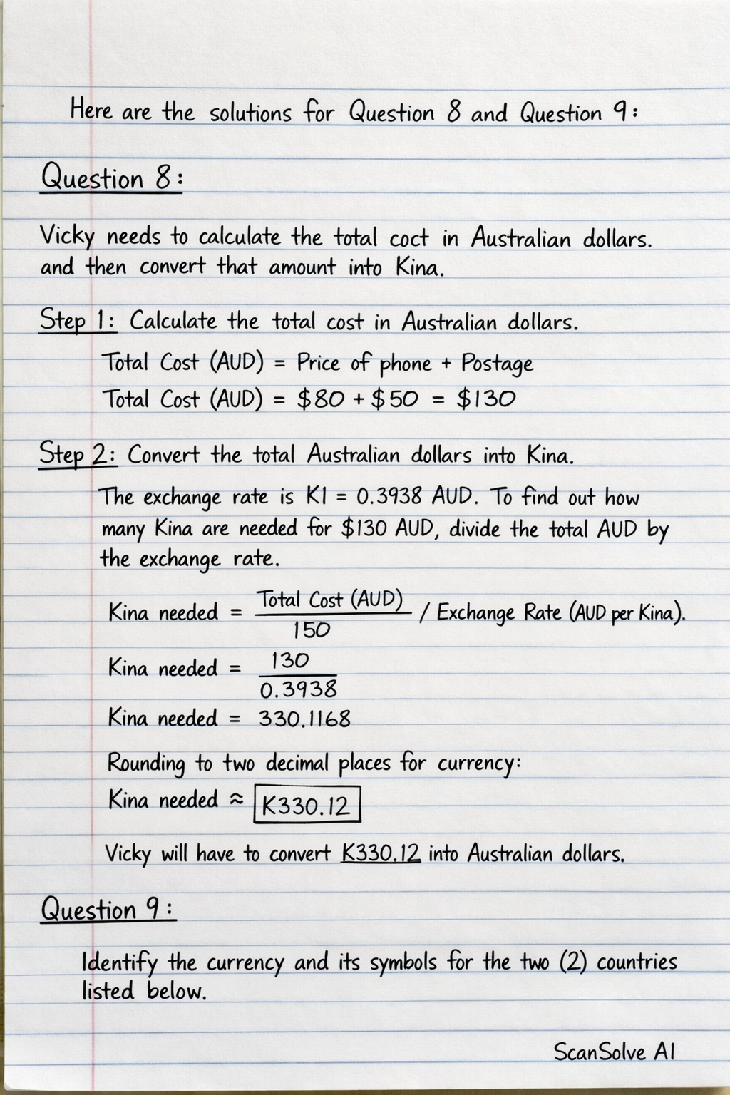 Handwritten step-by-step solution preview