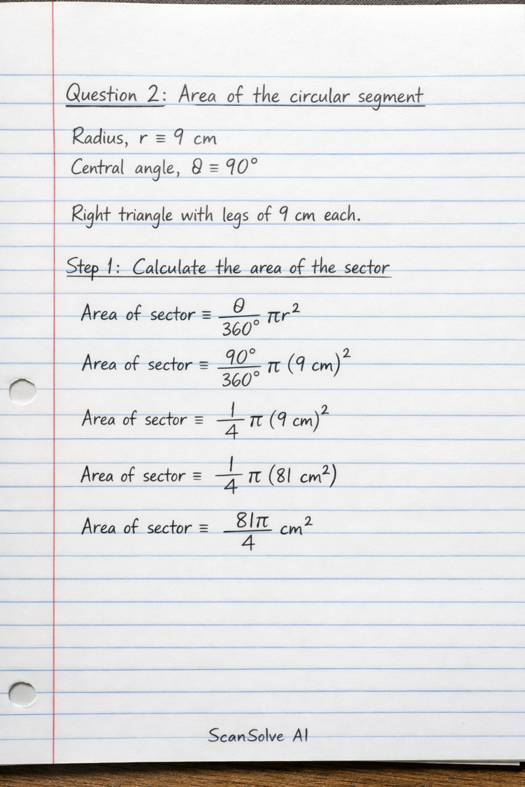 Handwritten step-by-step solution preview