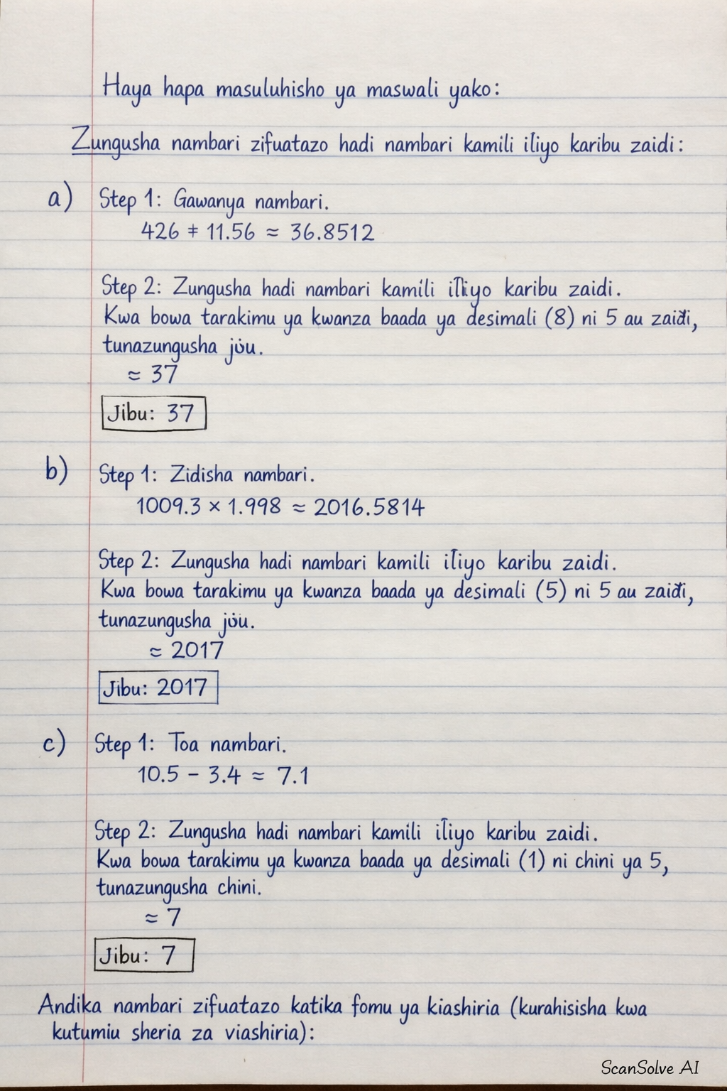 Handwritten step-by-step solution preview