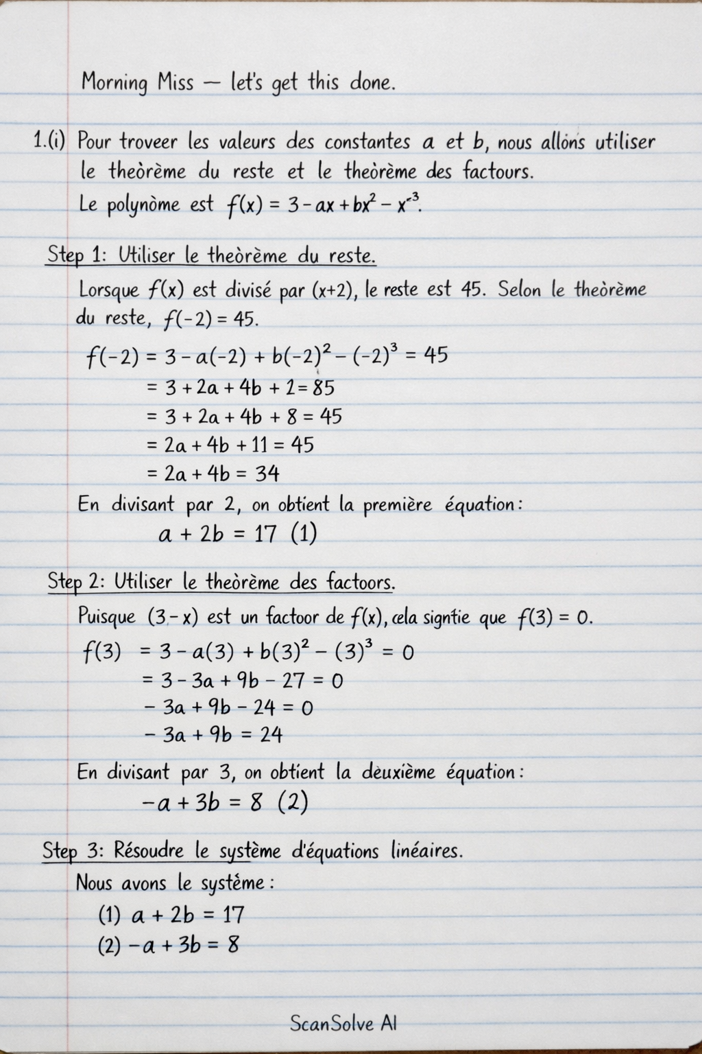 Handwritten step-by-step solution preview
