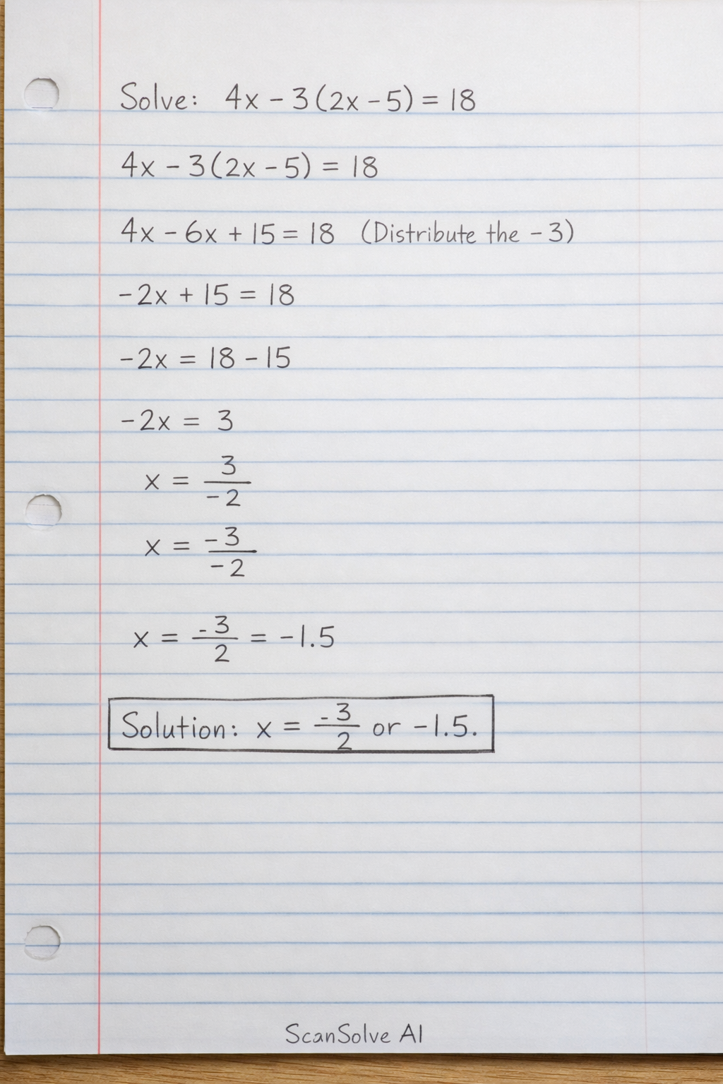Handwritten step-by-step solution preview