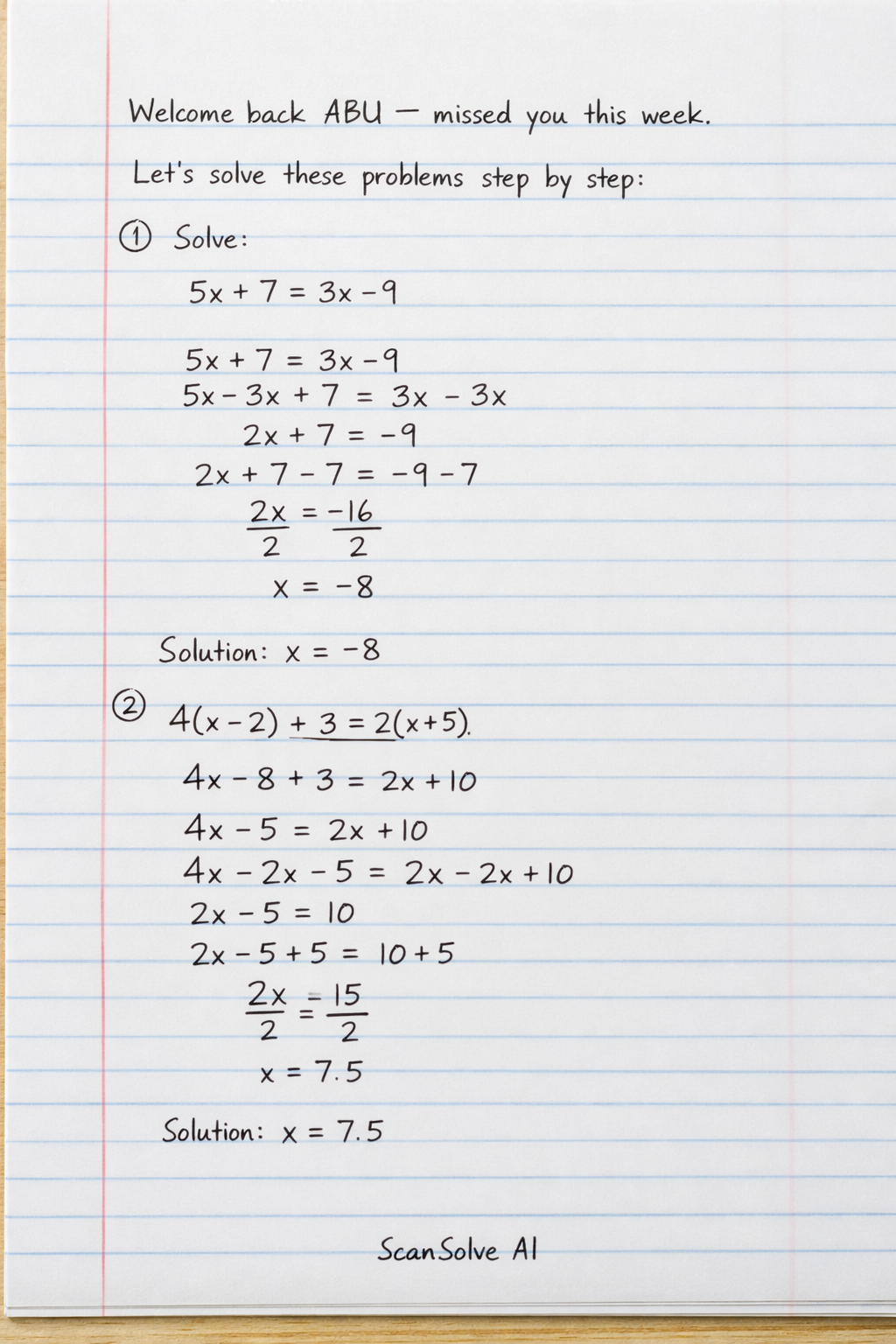Handwritten step-by-step solution preview