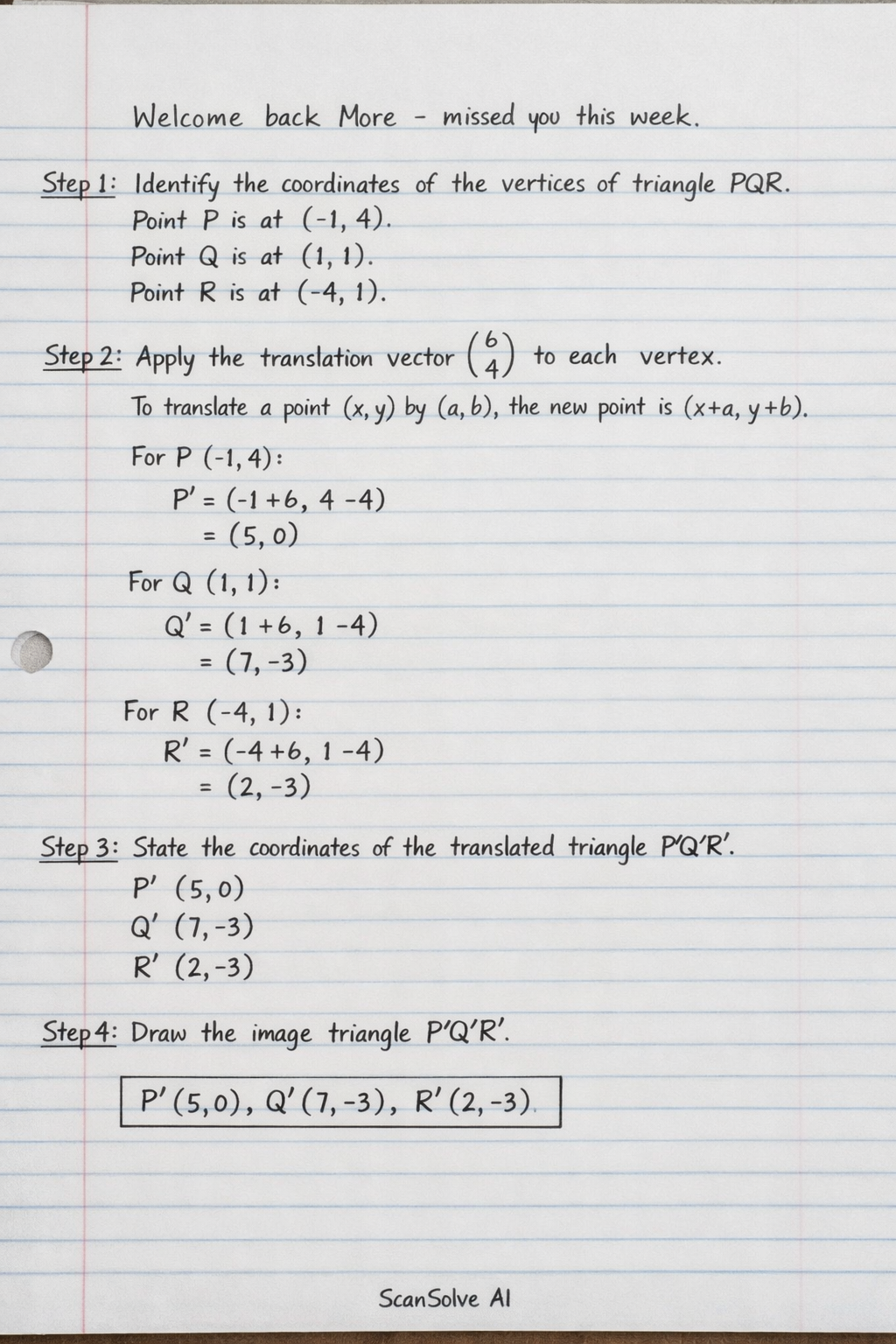 Handwritten step-by-step solution preview