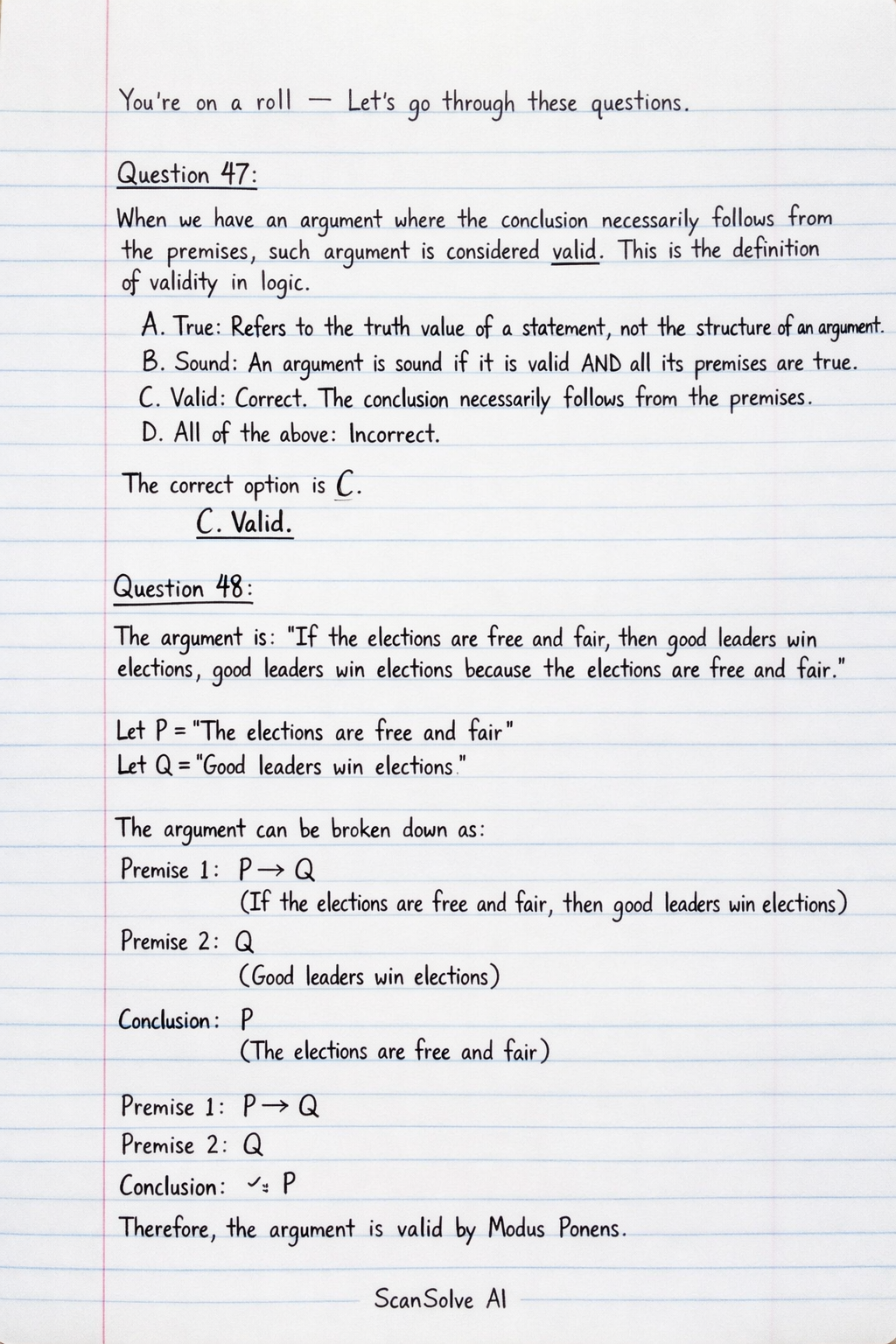 Handwritten step-by-step solution preview