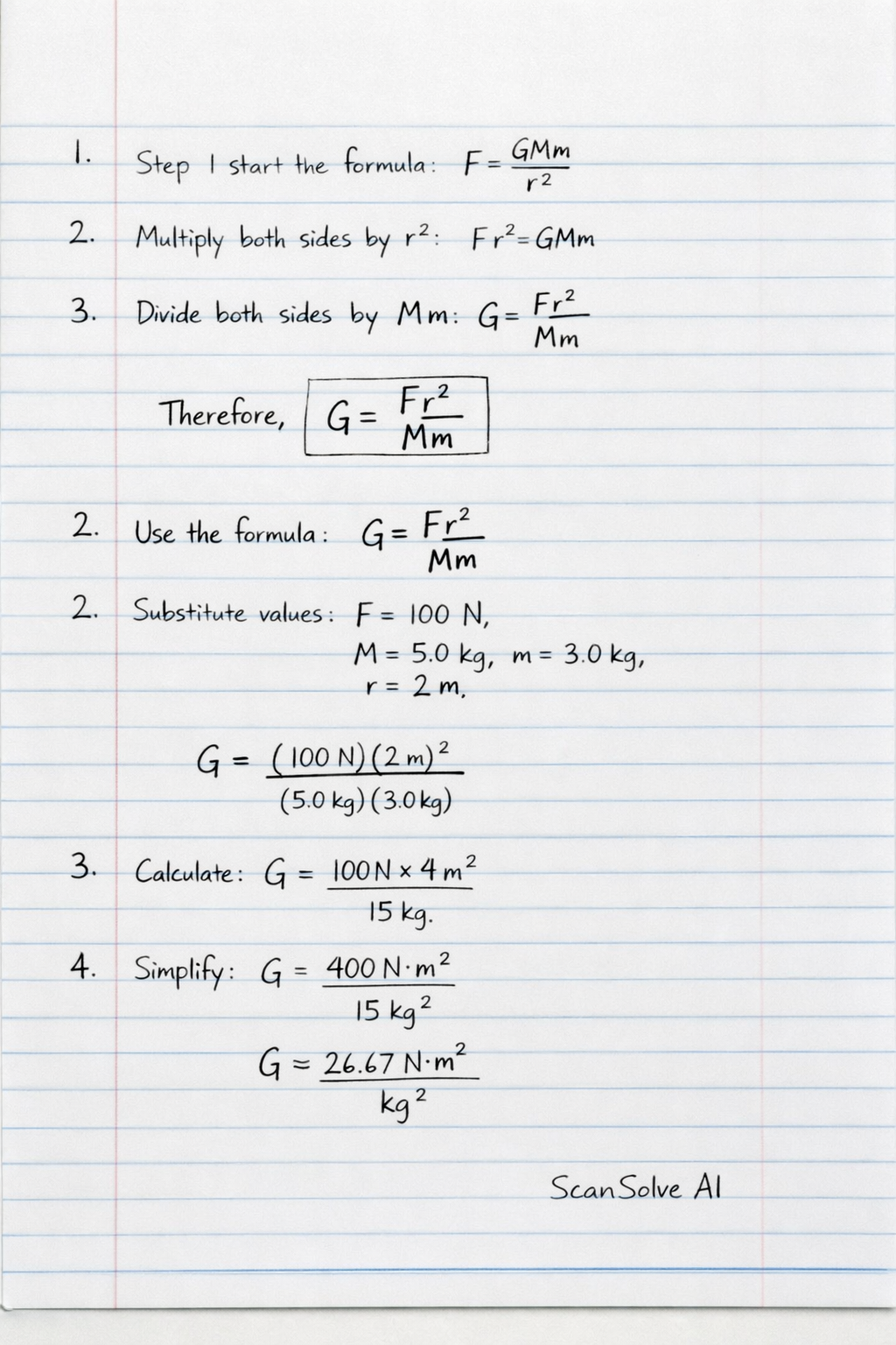 Handwritten step-by-step solution preview