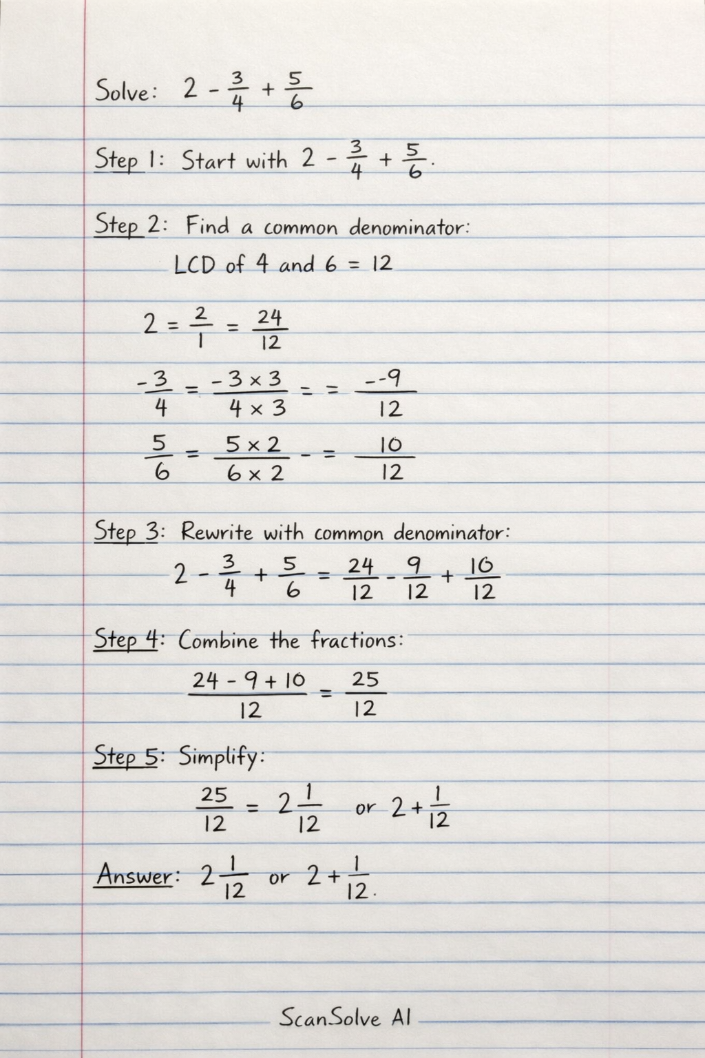 Handwritten step-by-step solution preview
