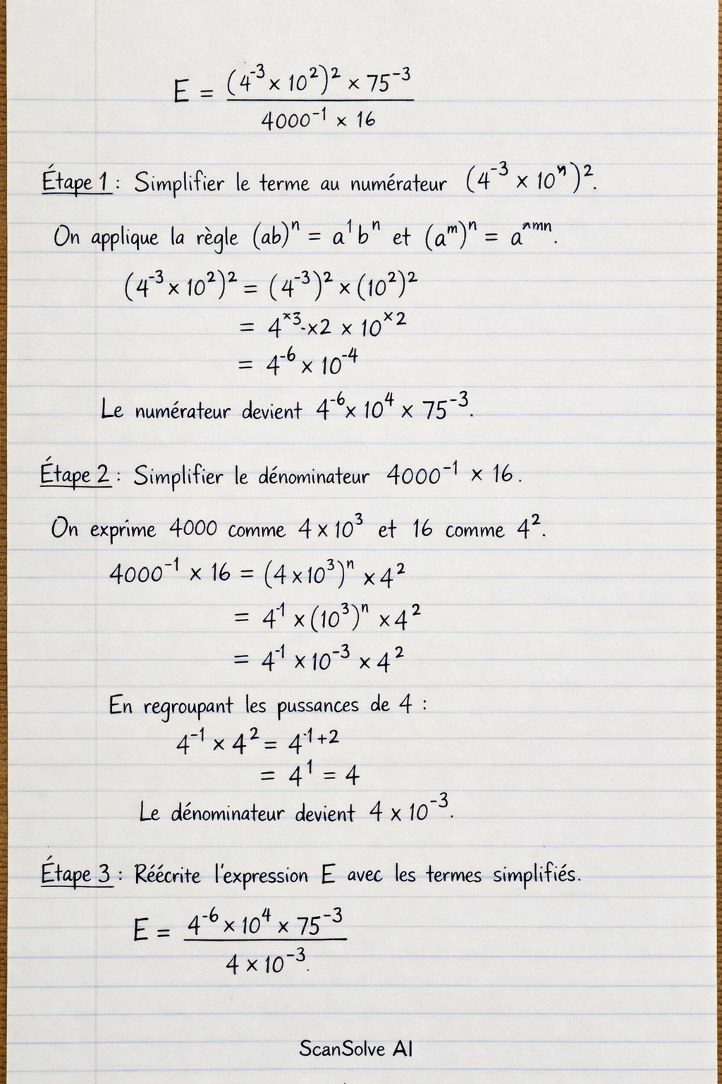 Handwritten step-by-step solution preview
