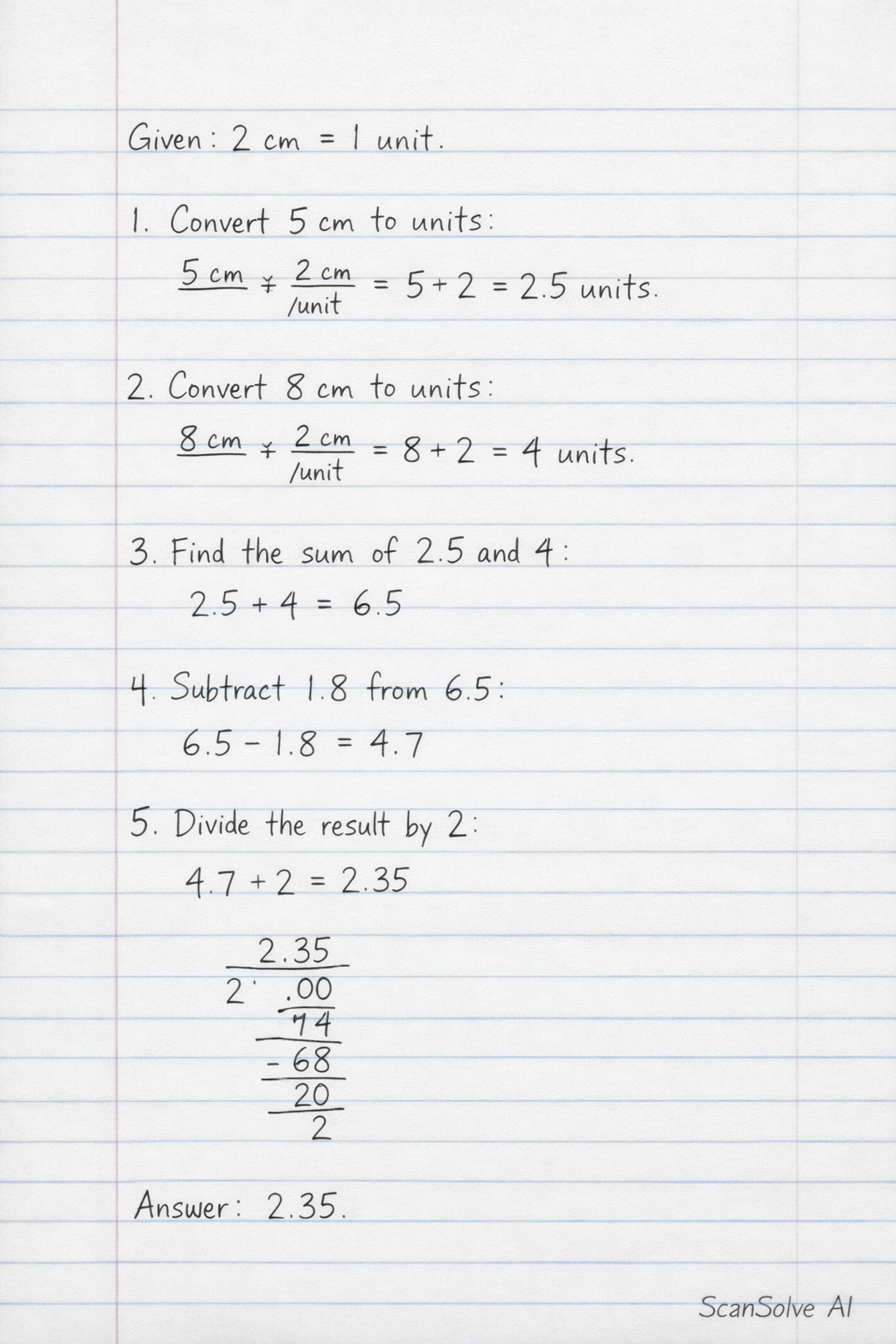 Handwritten step-by-step solution preview