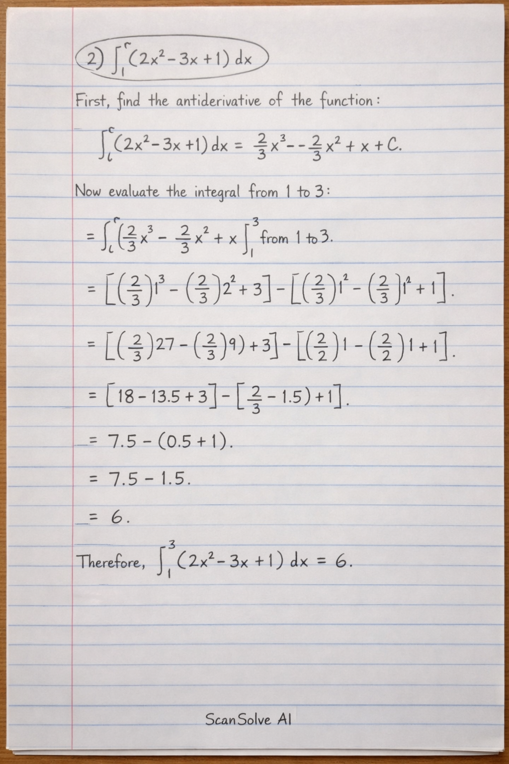 Handwritten step-by-step solution preview