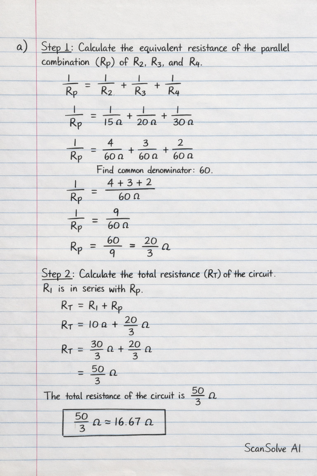 Handwritten step-by-step solution preview