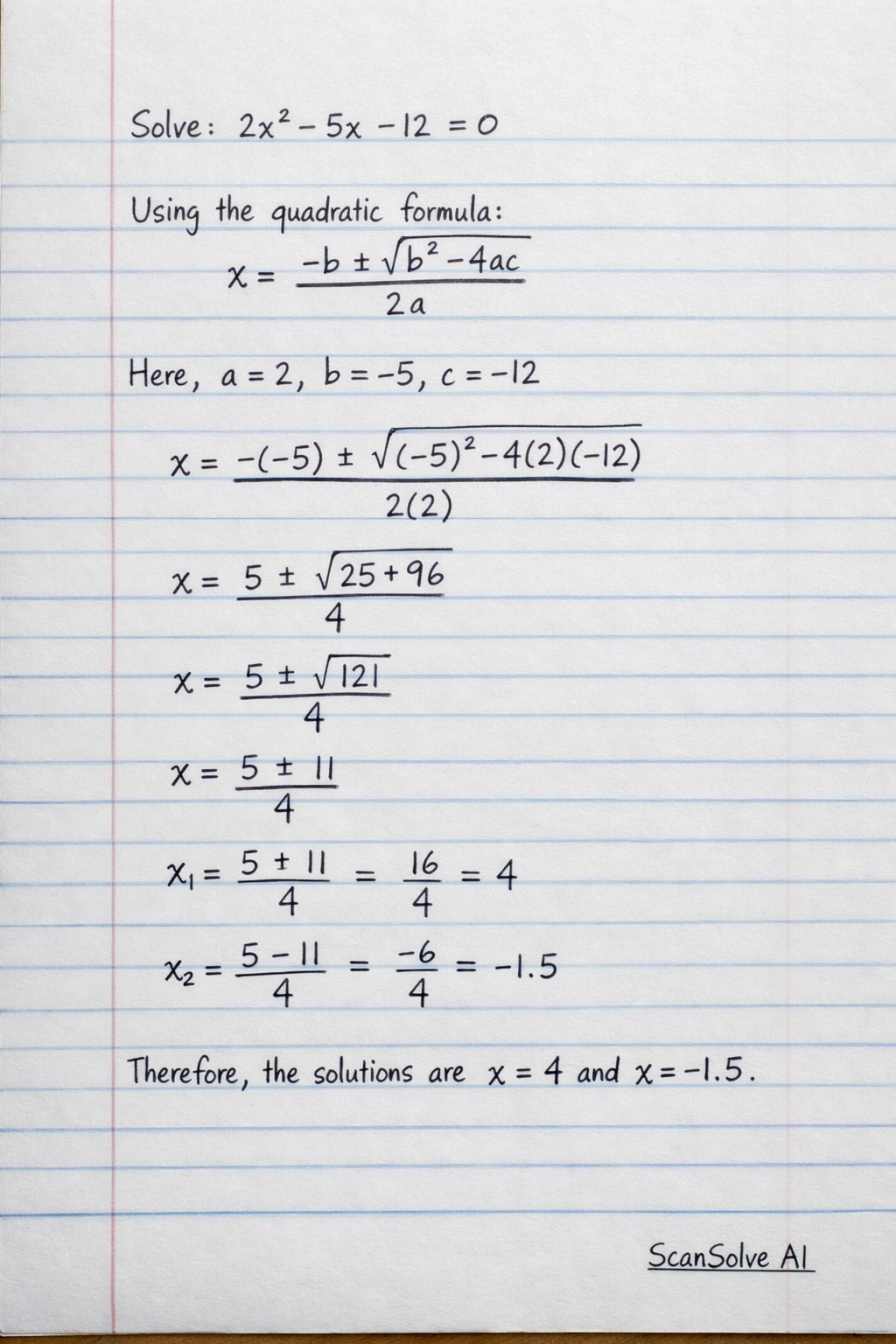 Handwritten step-by-step solution preview