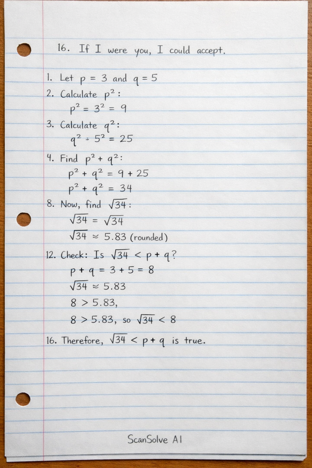 Handwritten step-by-step solution preview