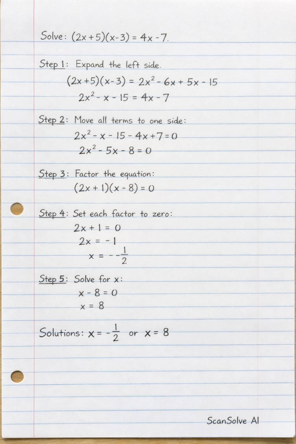 Handwritten step-by-step solution preview