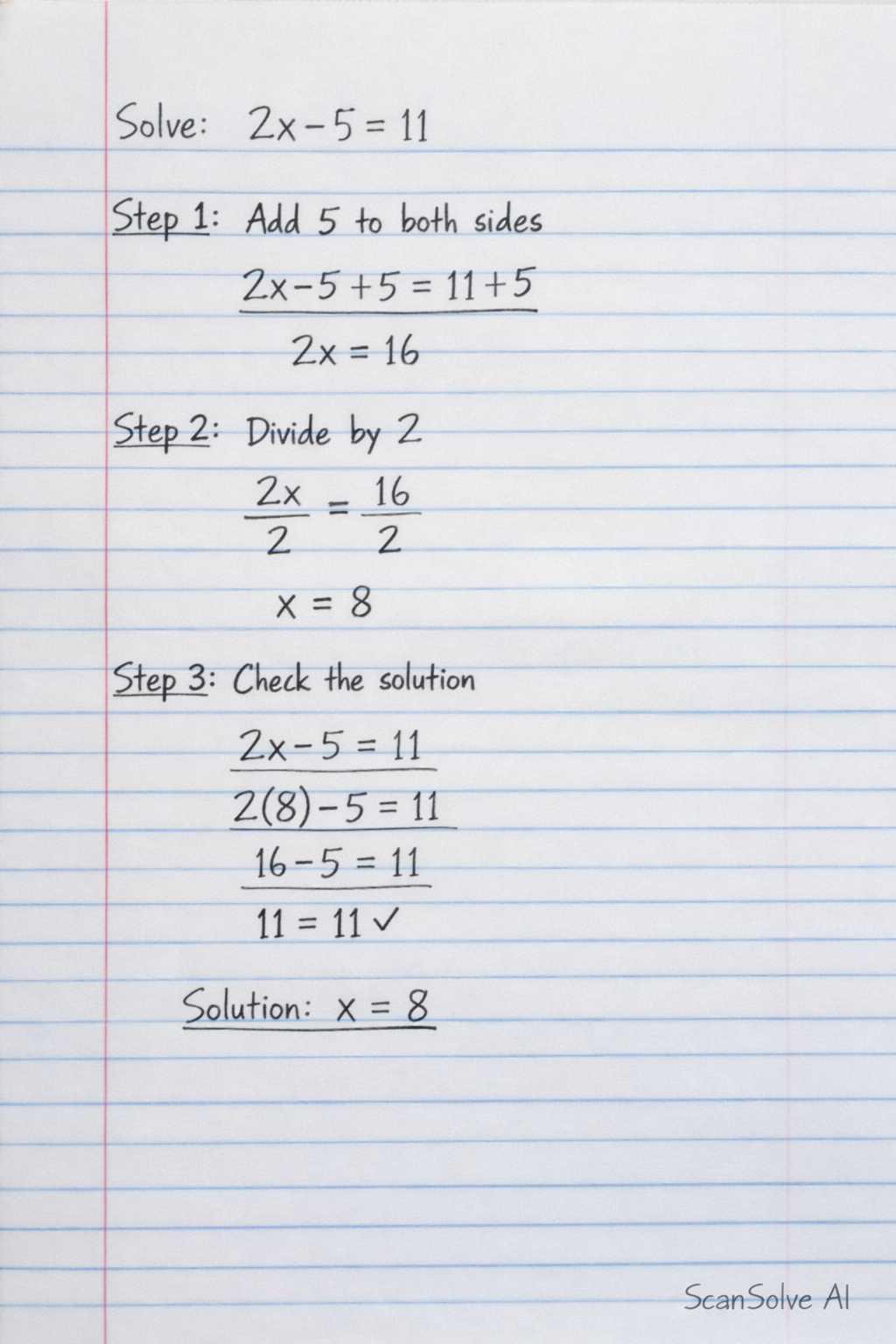Handwritten step-by-step solution preview