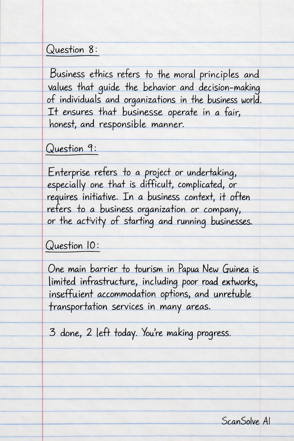 Handwritten step-by-step solution preview