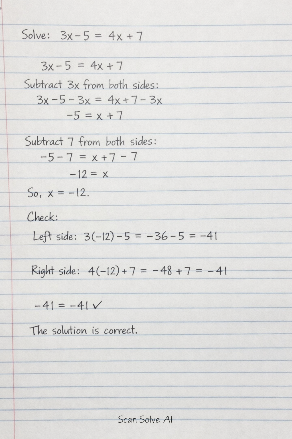 Handwritten step-by-step solution preview