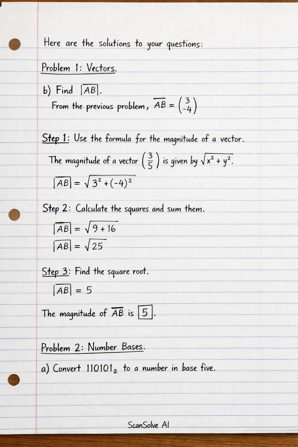 Handwritten step-by-step solution preview