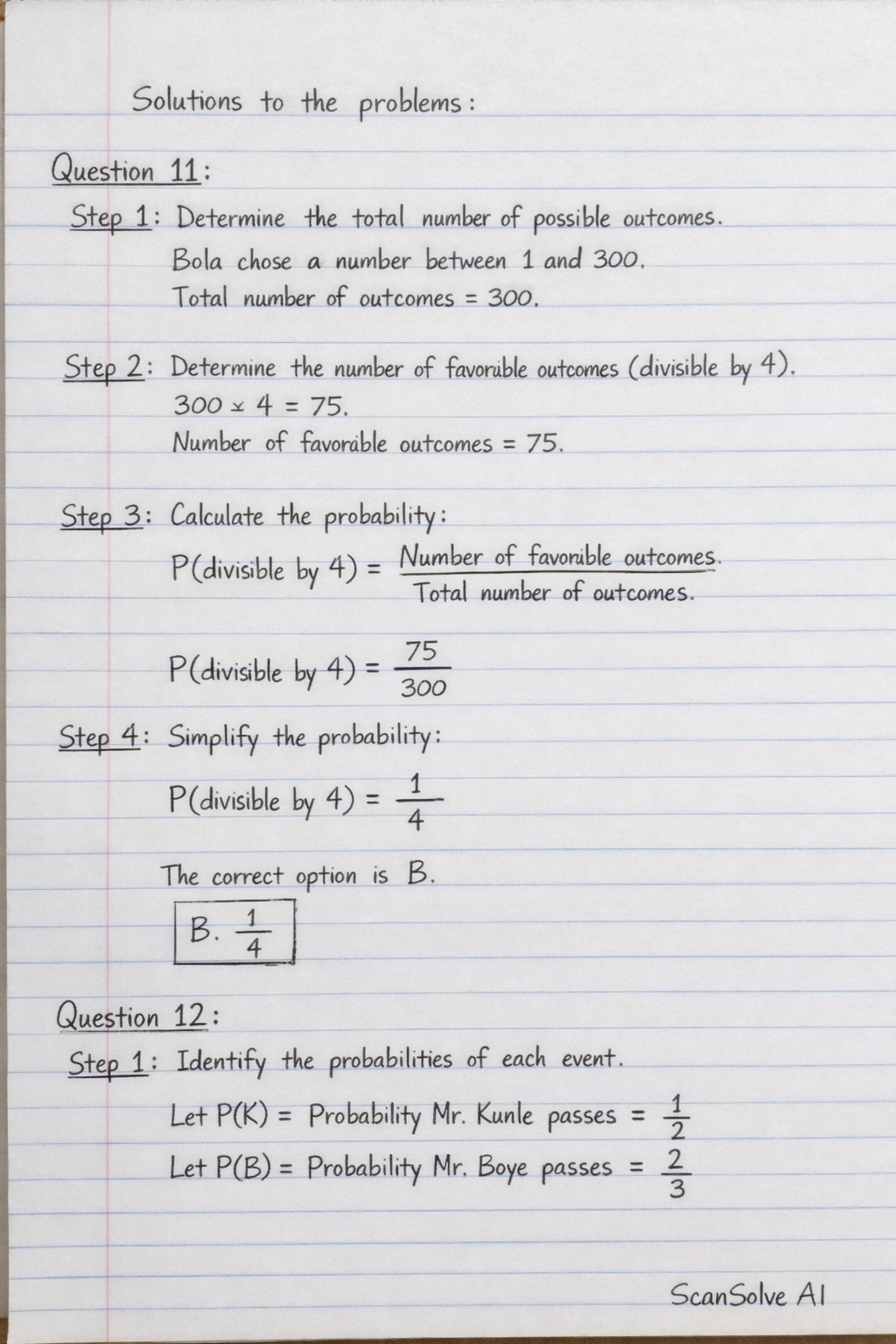 Handwritten step-by-step solution preview
