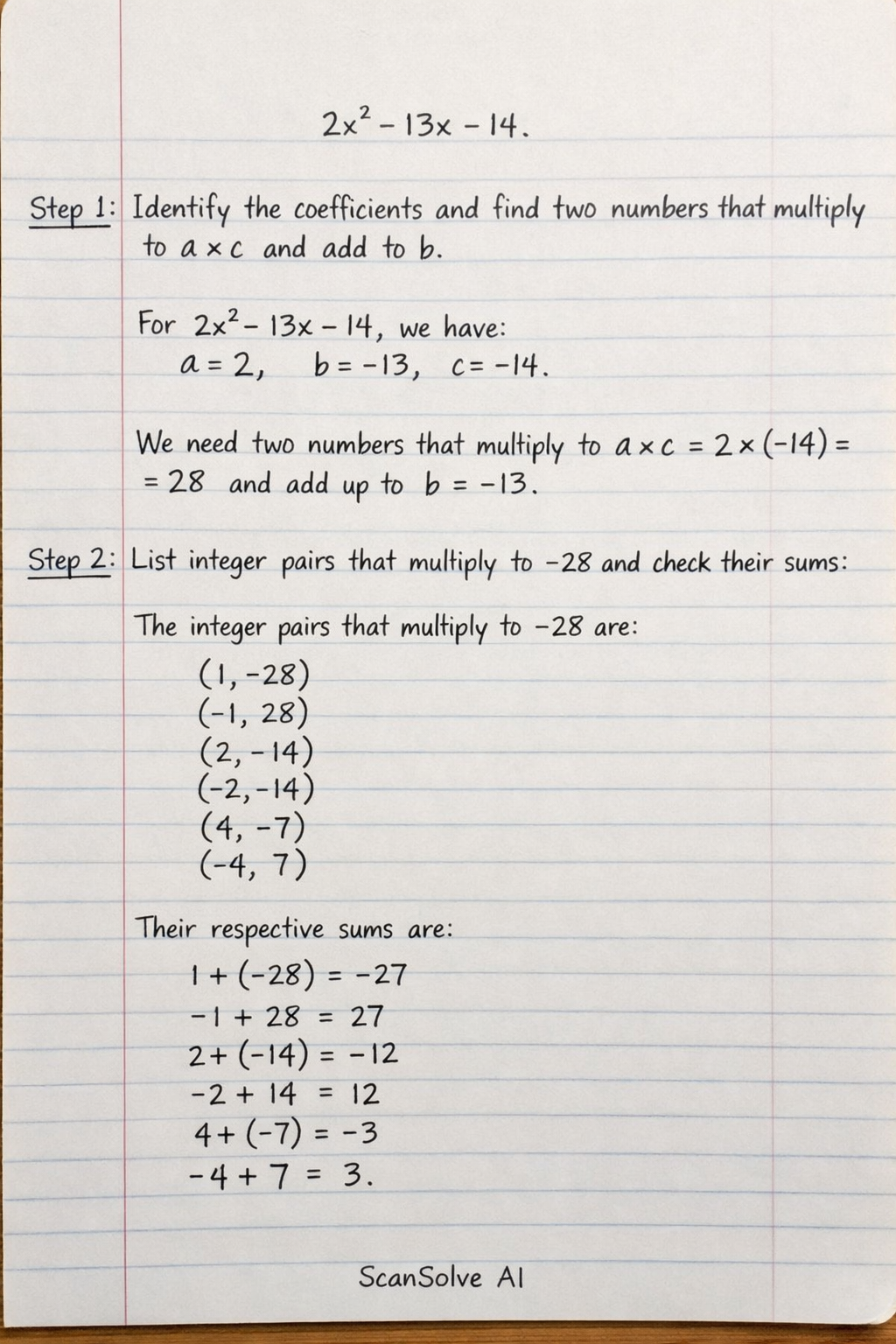 Handwritten step-by-step solution preview