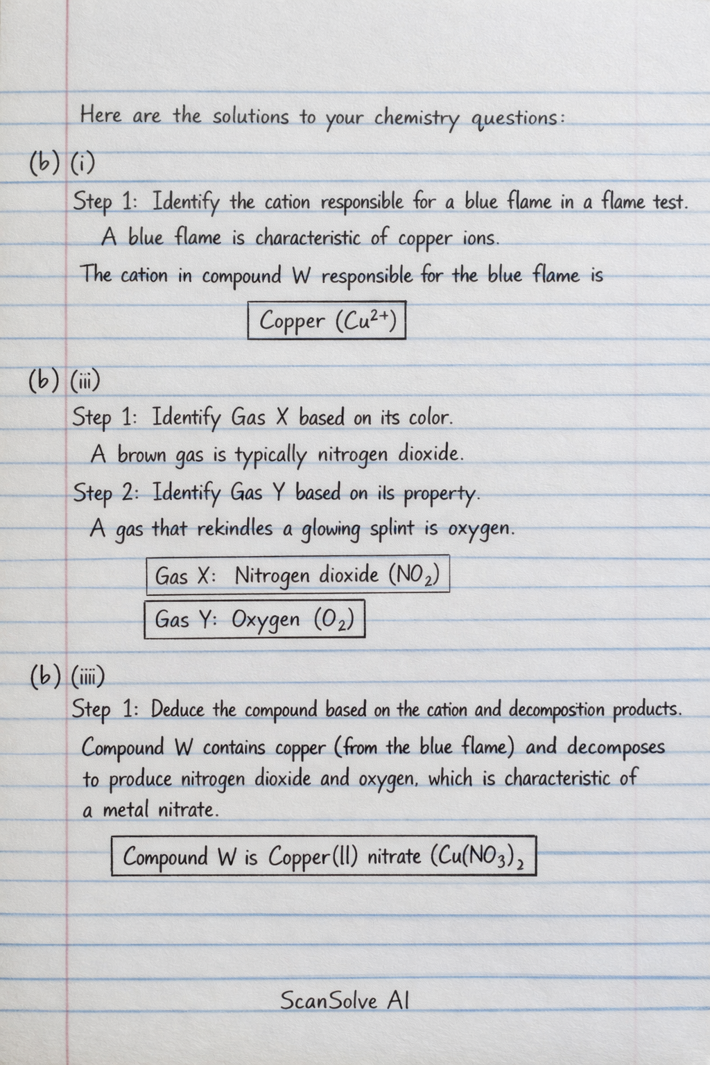 Handwritten step-by-step solution preview