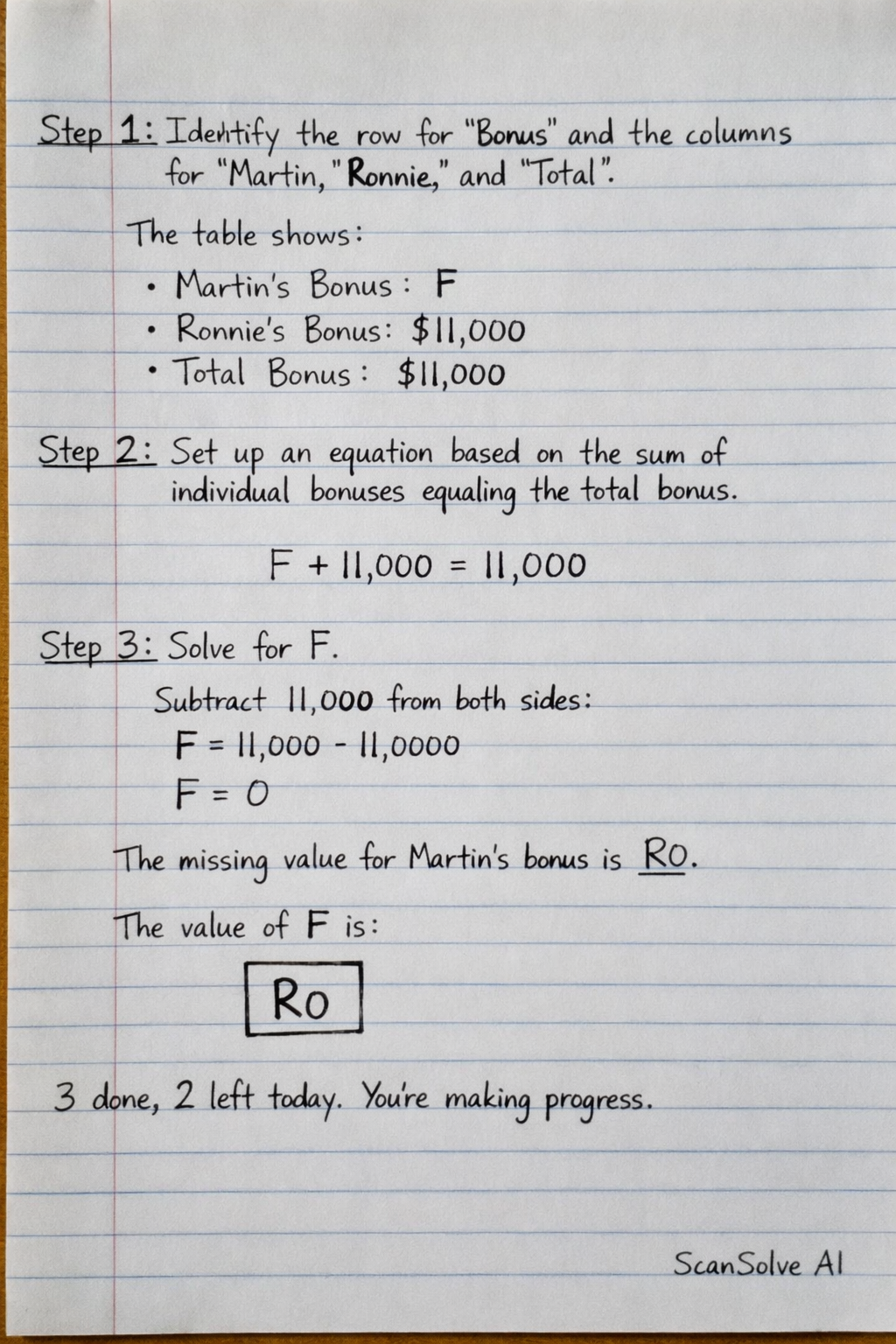 Handwritten step-by-step solution preview