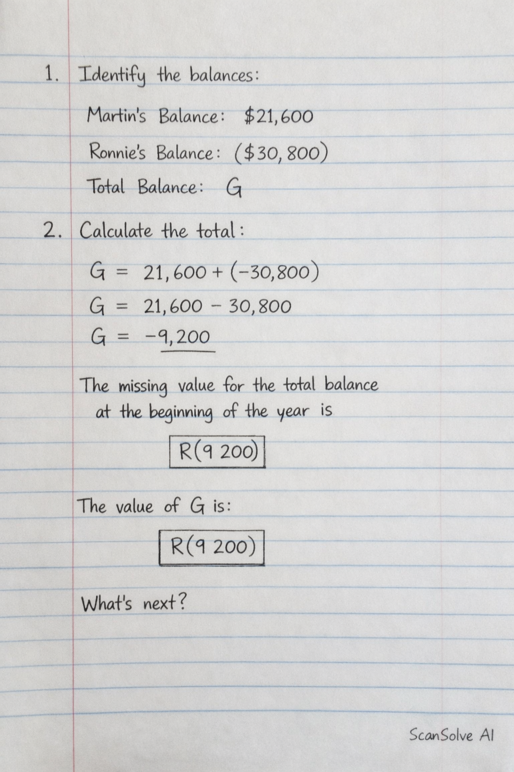 Handwritten step-by-step solution preview