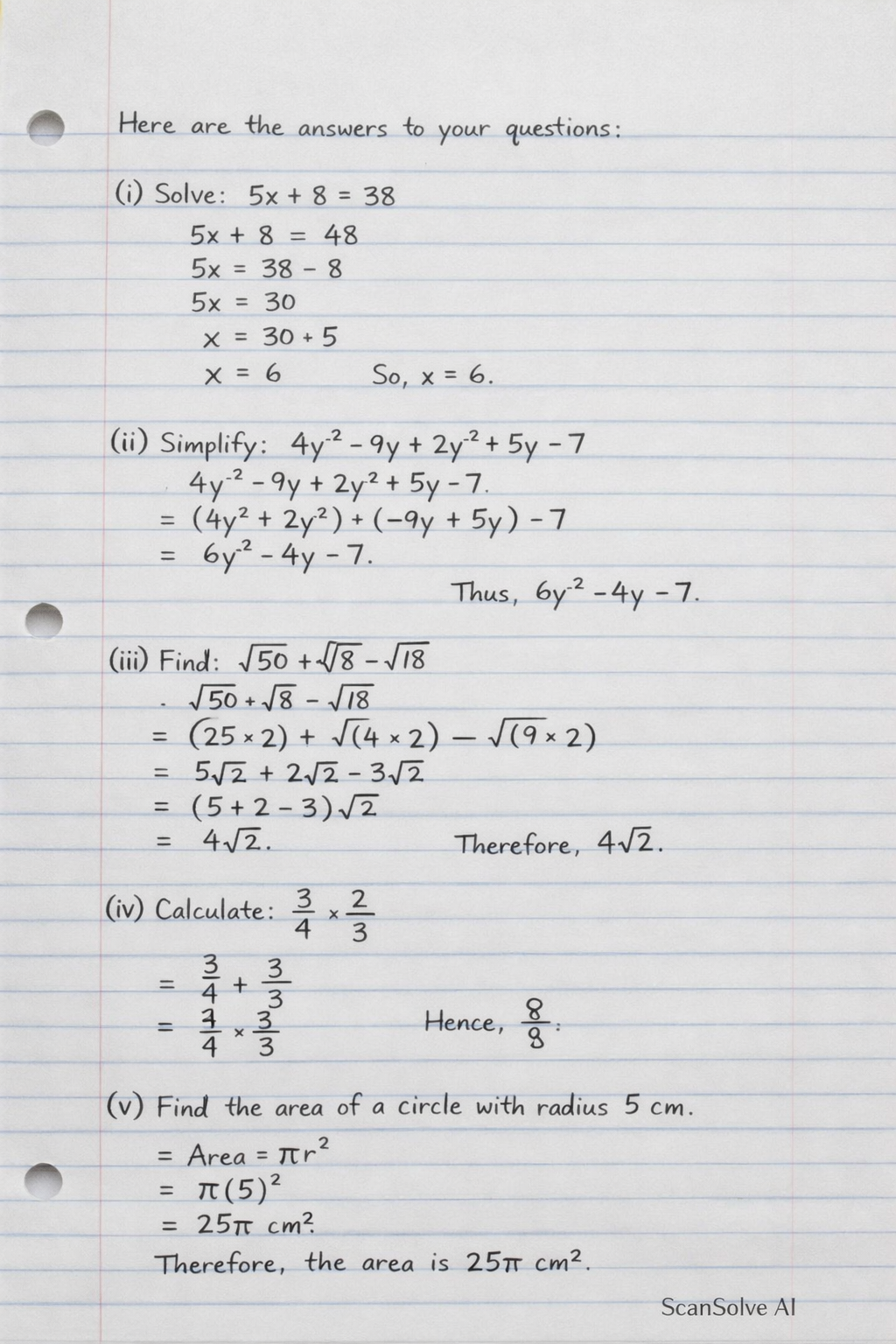 Handwritten step-by-step solution preview