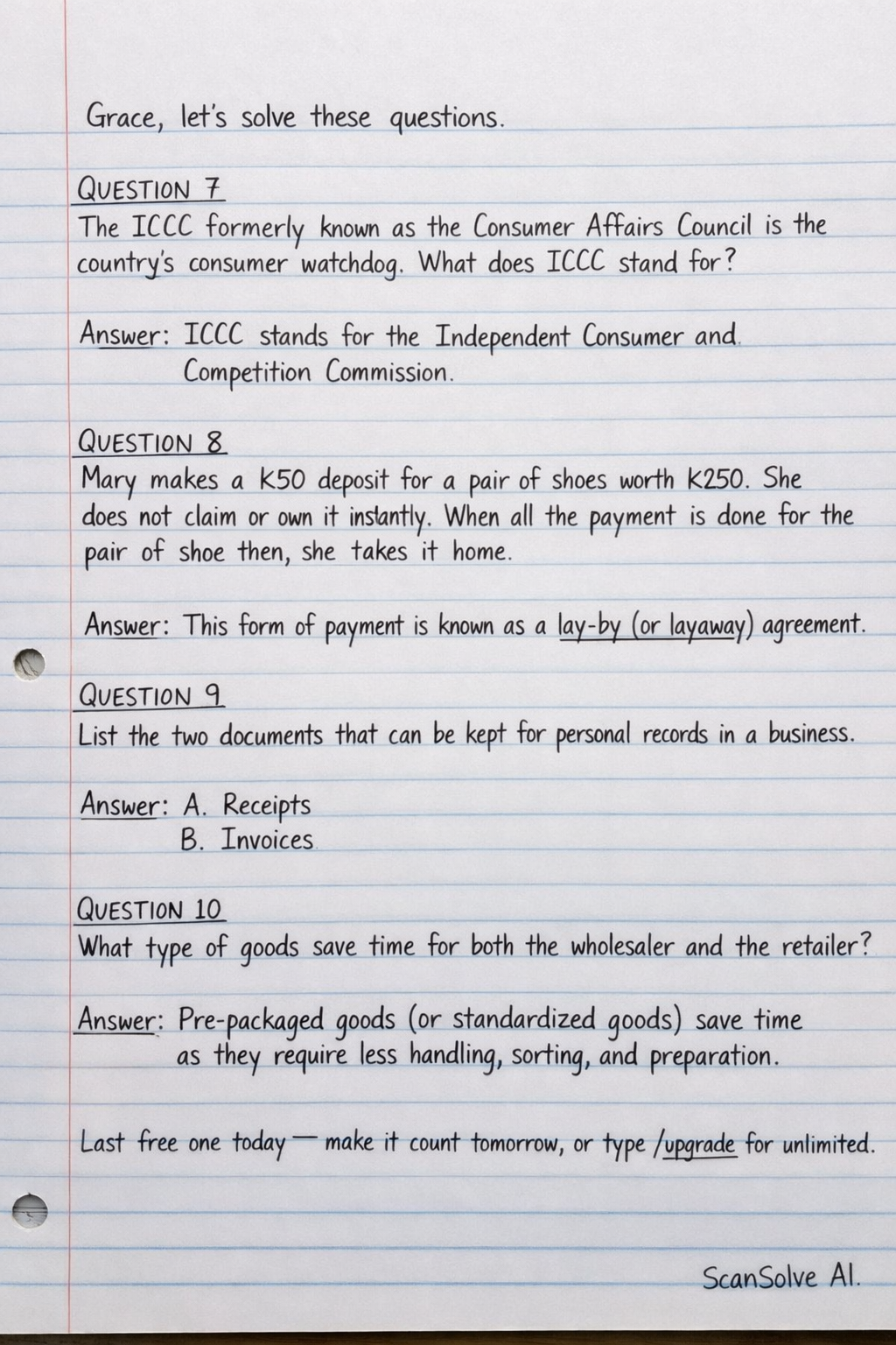 Handwritten step-by-step solution preview