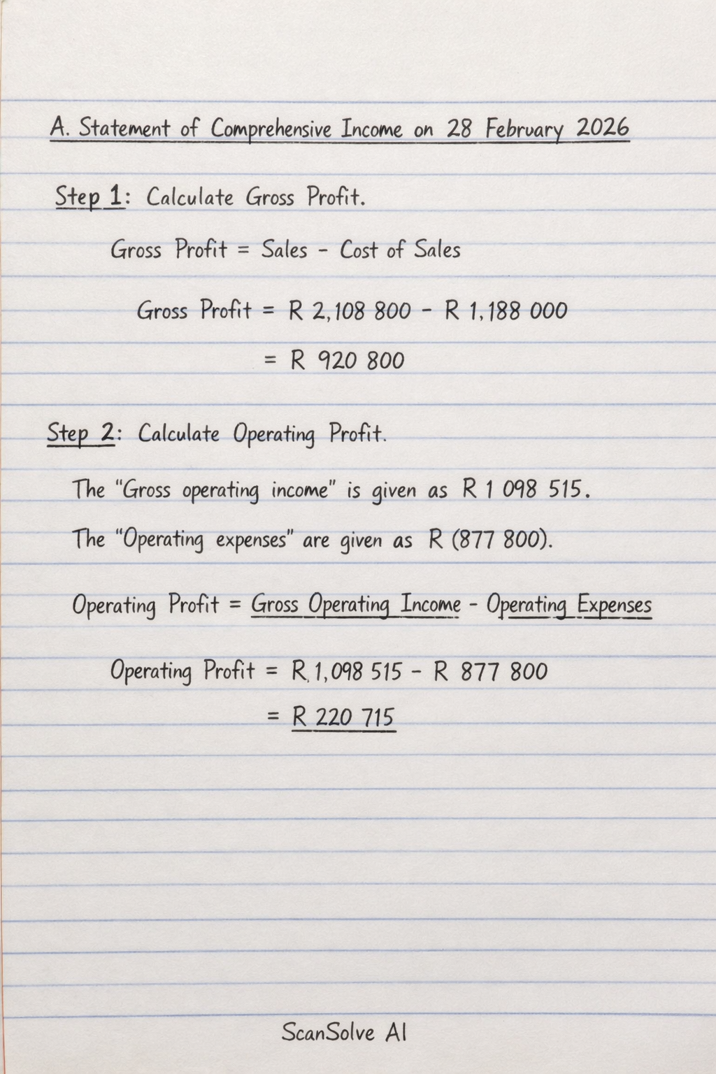 Handwritten step-by-step solution preview