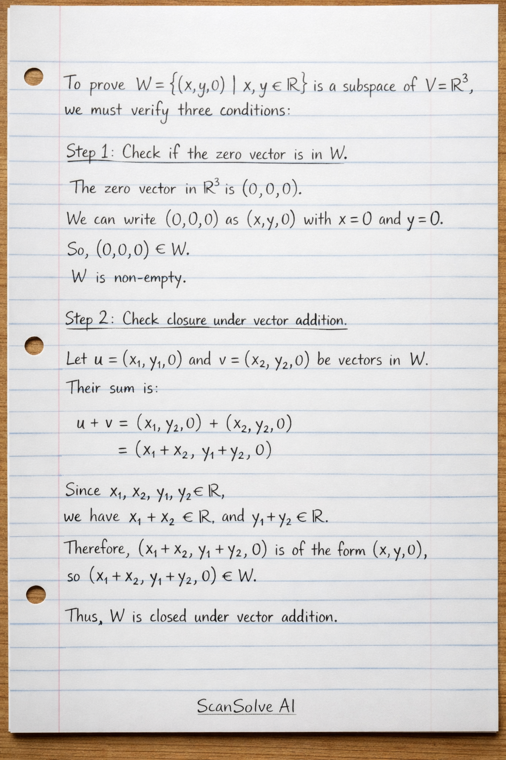 Handwritten step-by-step solution preview