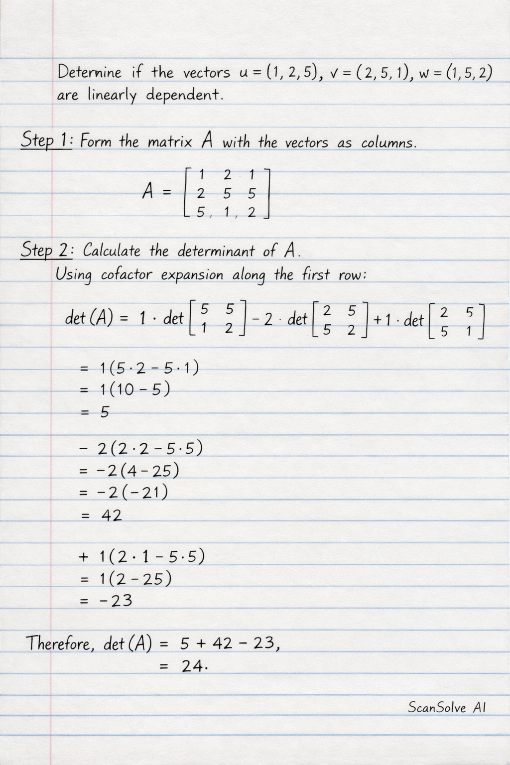 Handwritten step-by-step solution preview