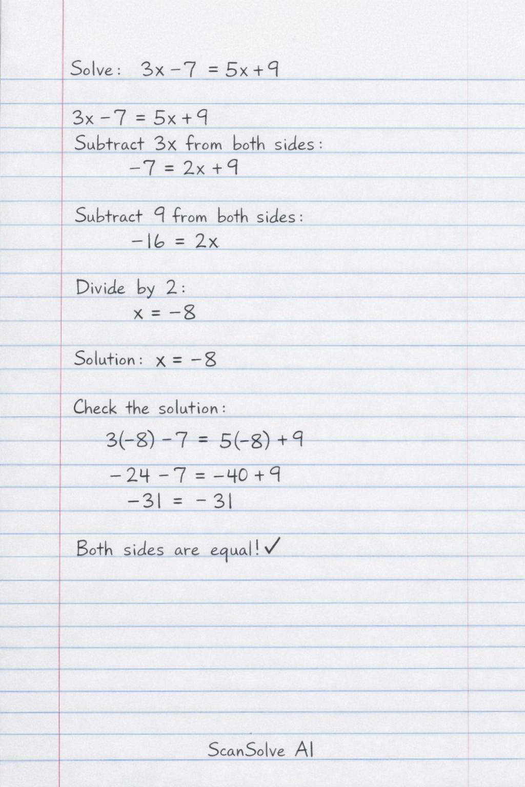 Handwritten step-by-step solution preview