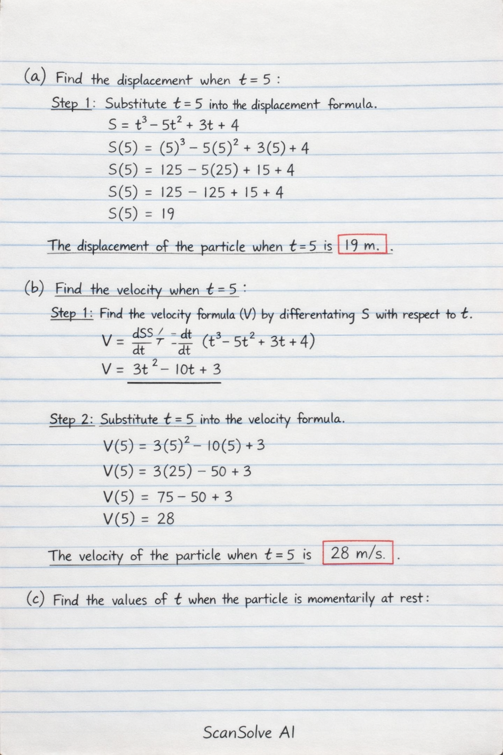 Handwritten step-by-step solution preview
