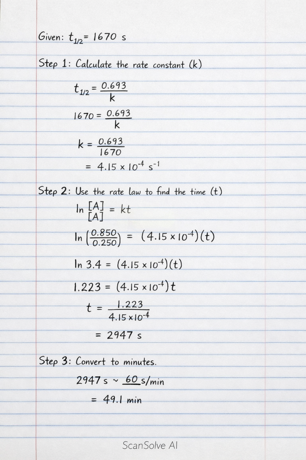 Handwritten step-by-step solution preview