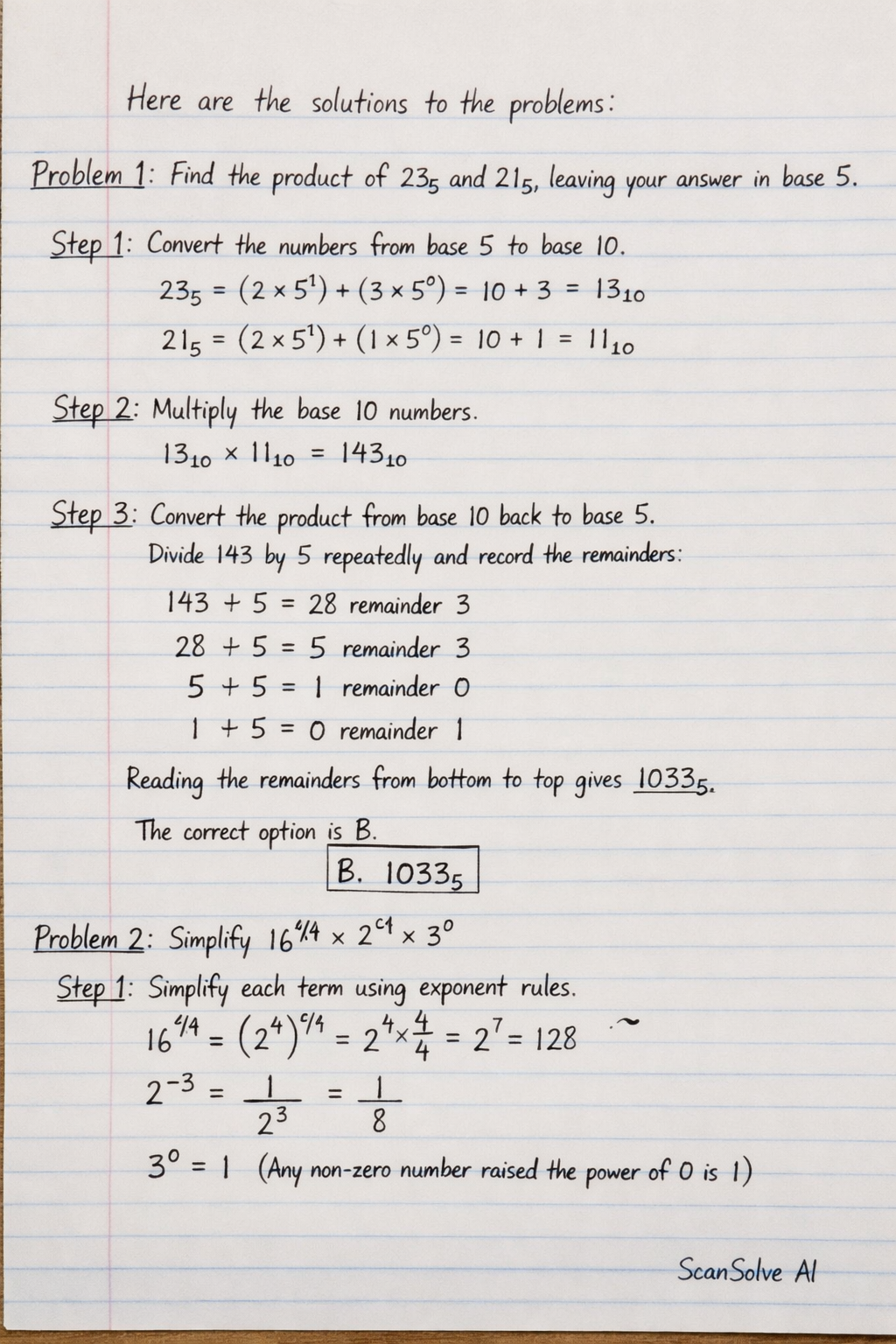 Handwritten step-by-step solution preview