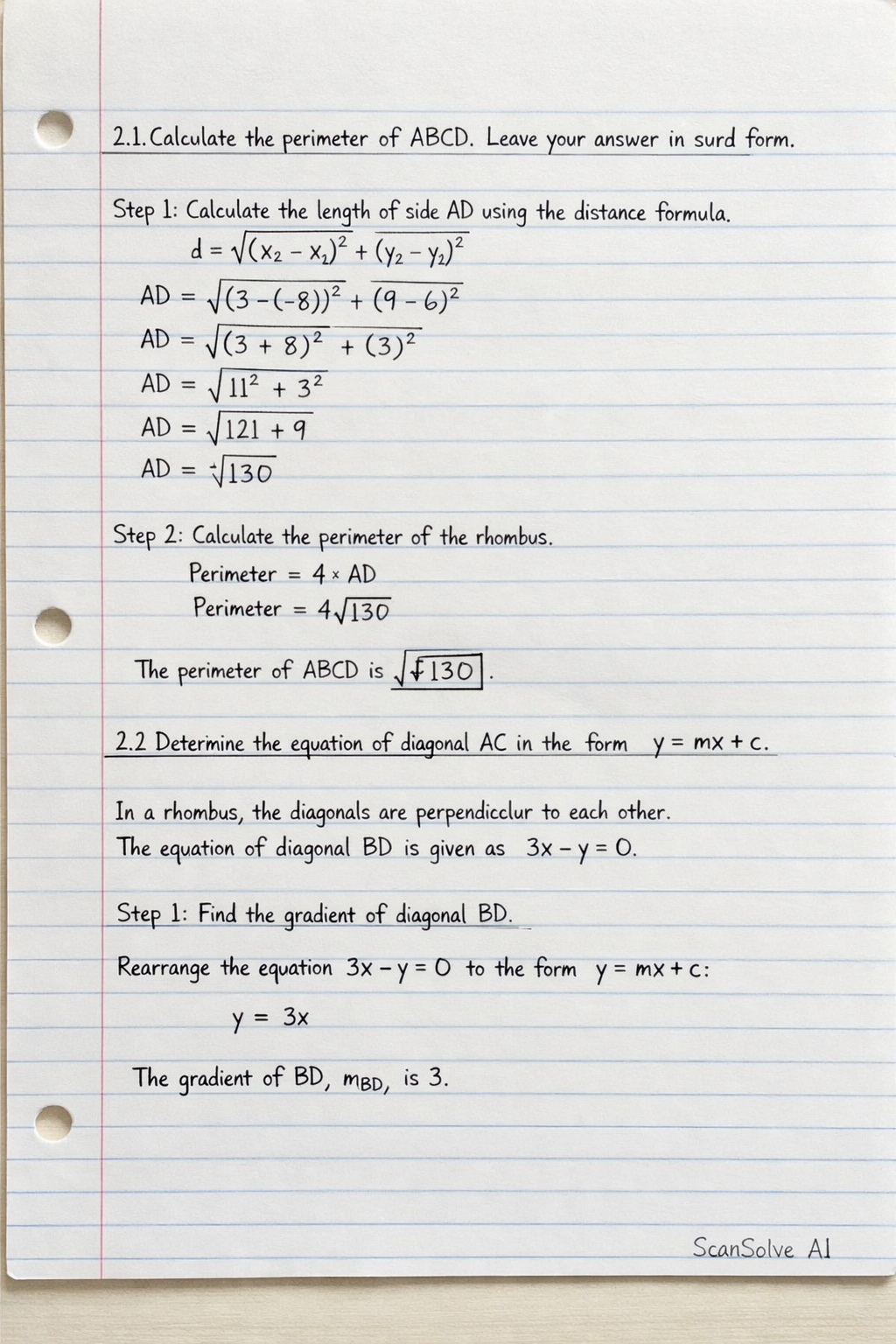 Handwritten step-by-step solution preview