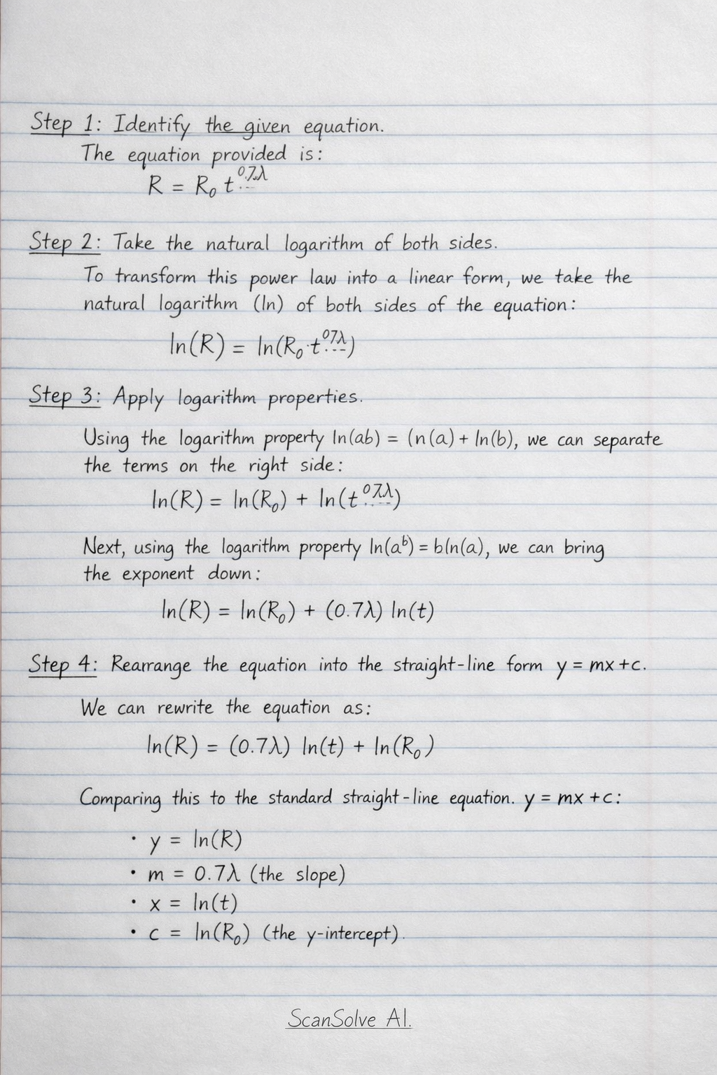 Handwritten step-by-step solution preview