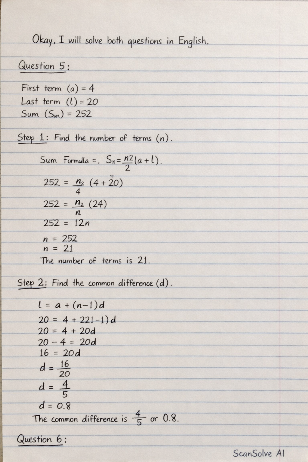Handwritten step-by-step solution preview