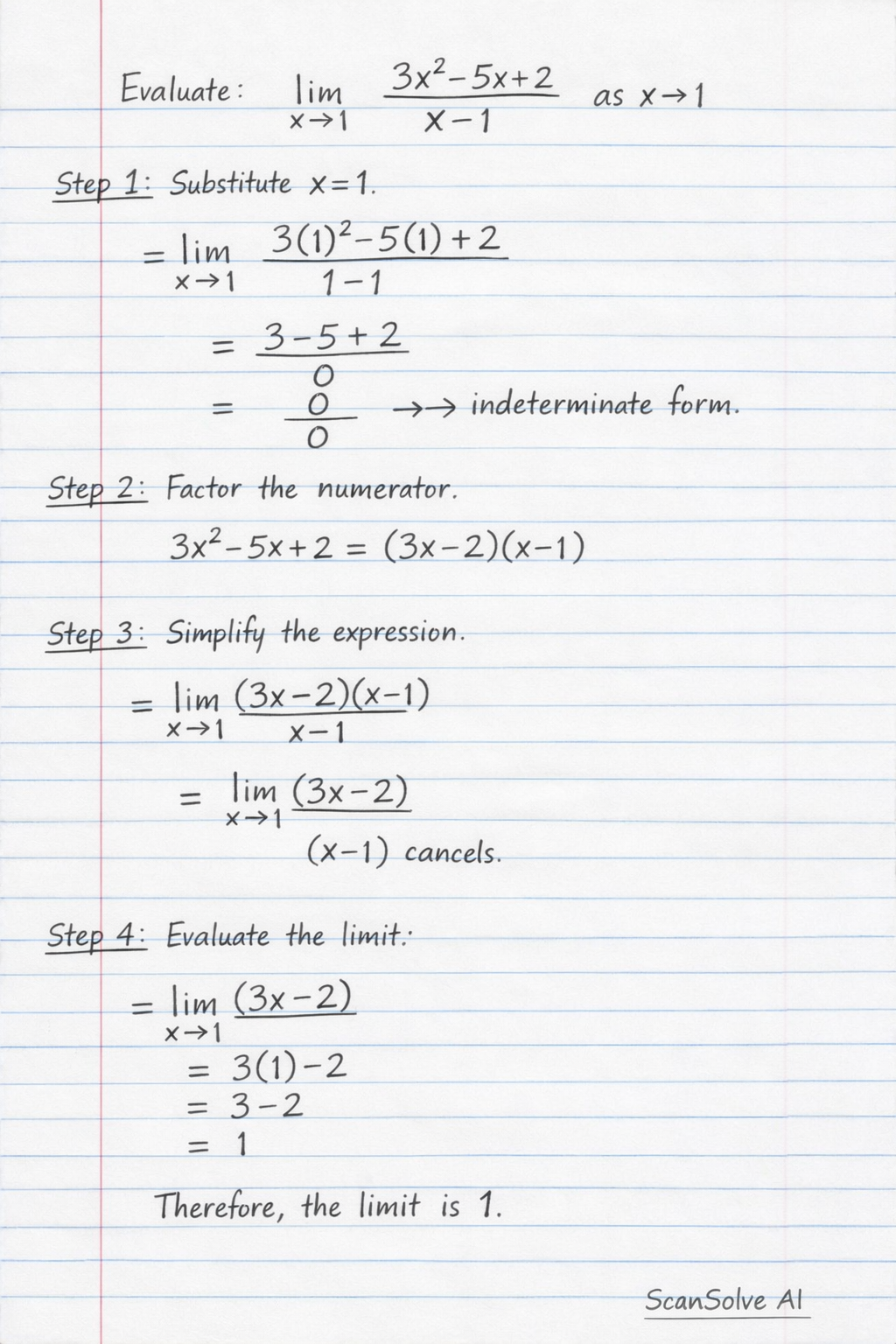 Handwritten step-by-step solution preview