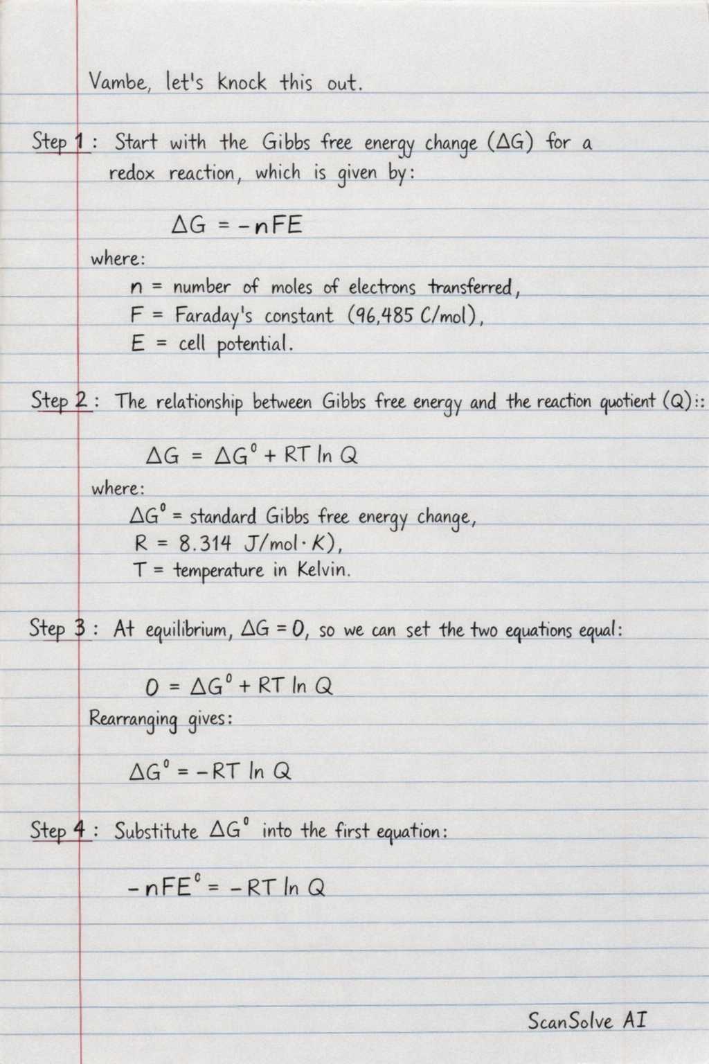 Handwritten step-by-step solution preview